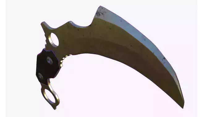Rusty Karambit Weathered Blade 3D Model