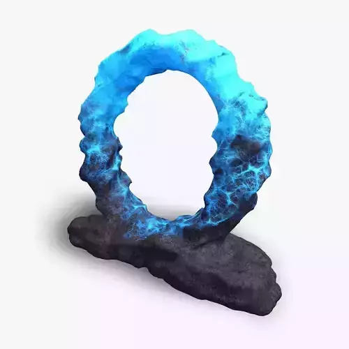 Stone Portal 1 - Energy Low-poly 3D model