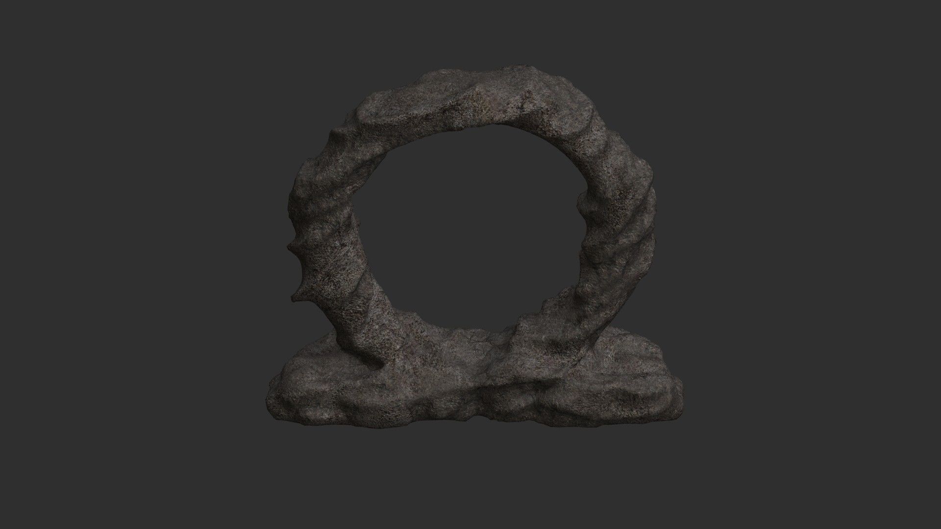 Stone Portal 1 - Base Free low-poly 3D model_2