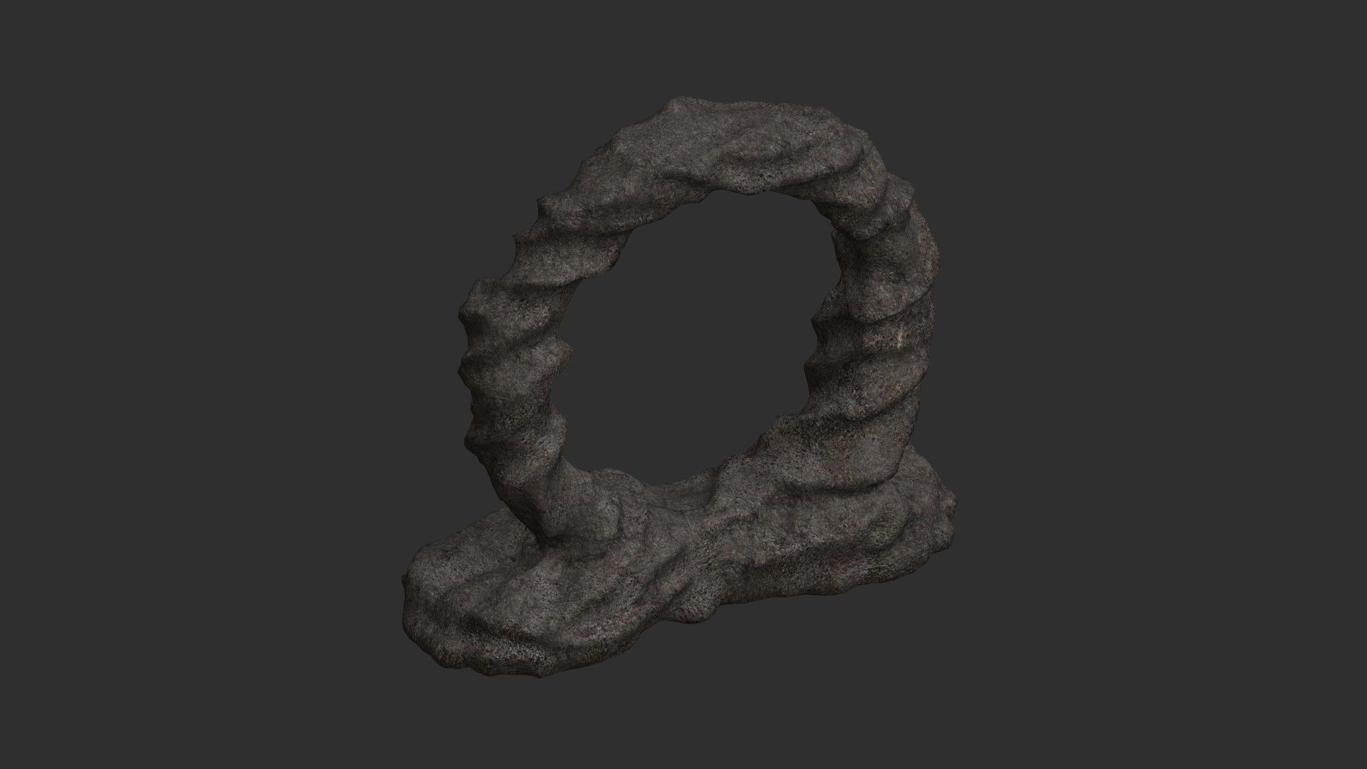Stone Portal 1 - Base Free low-poly 3D model_4
