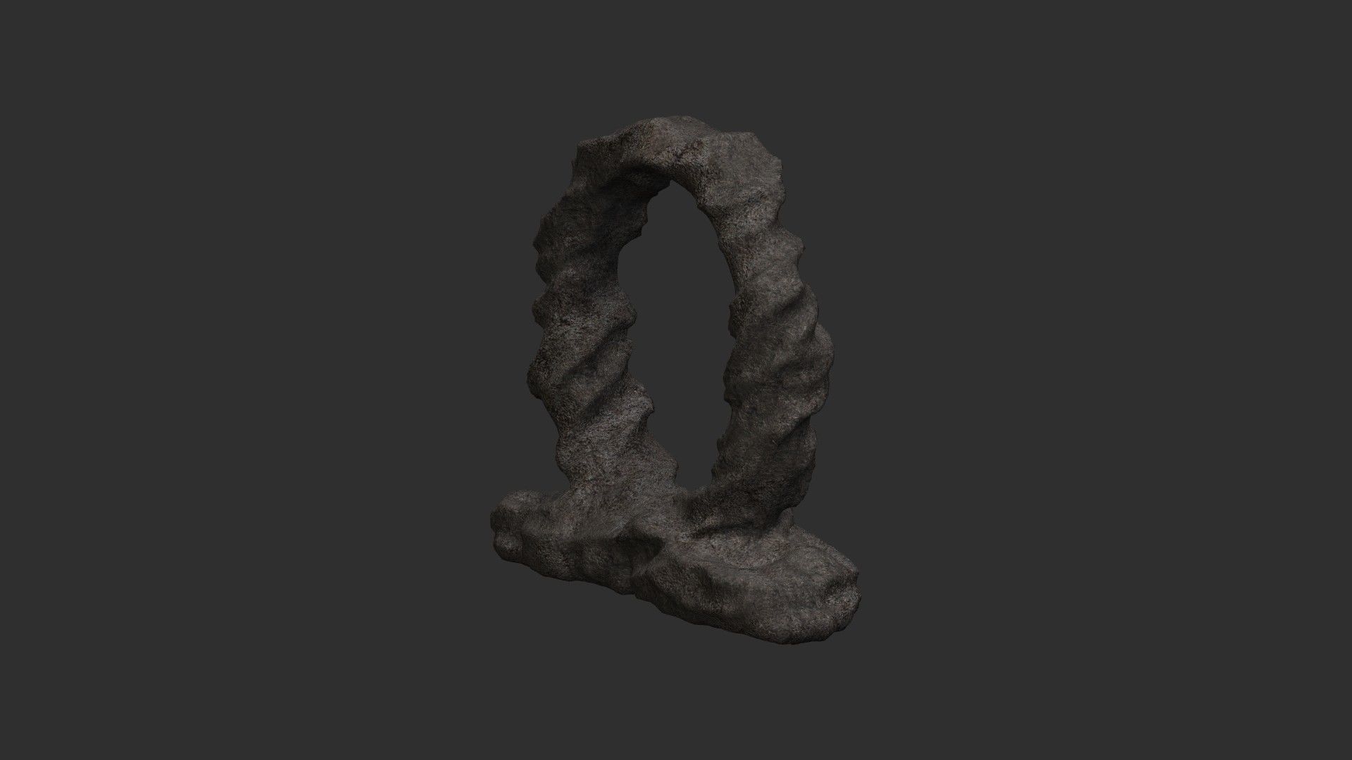 Stone Portal 1 - Base Free low-poly 3D model_9