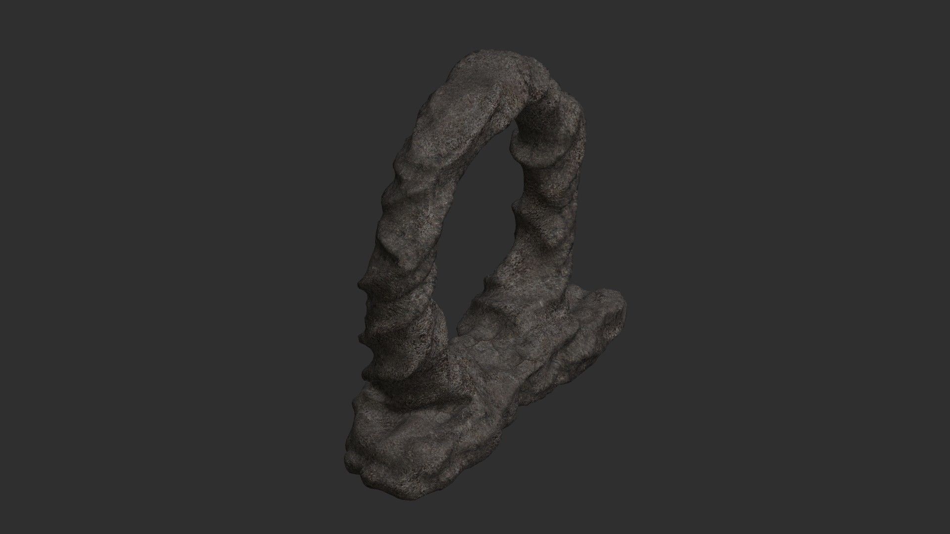 Stone Portal 1 - Base Free low-poly 3D model_3