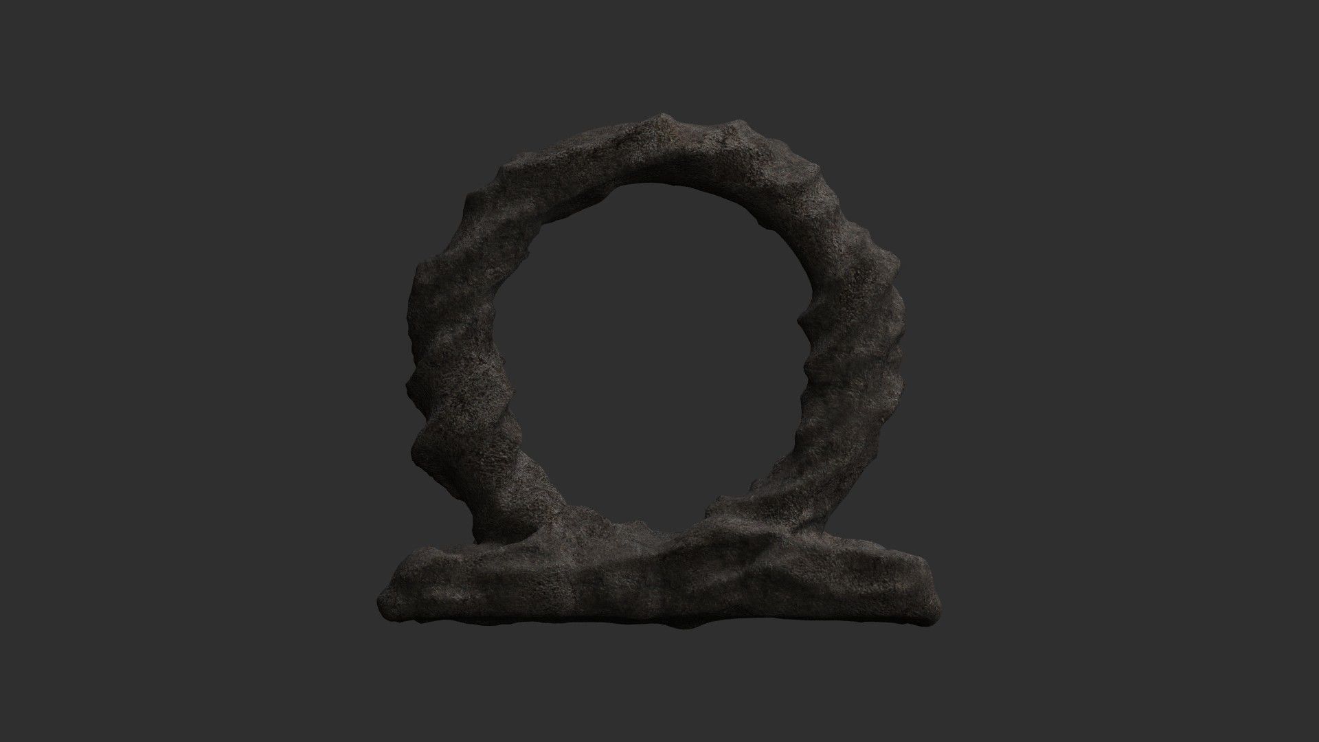 Stone Portal 1 - Base Free low-poly 3D model_6