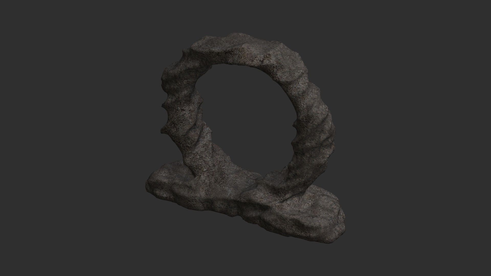 Stone Portal 1 - Base Free low-poly 3D model_1