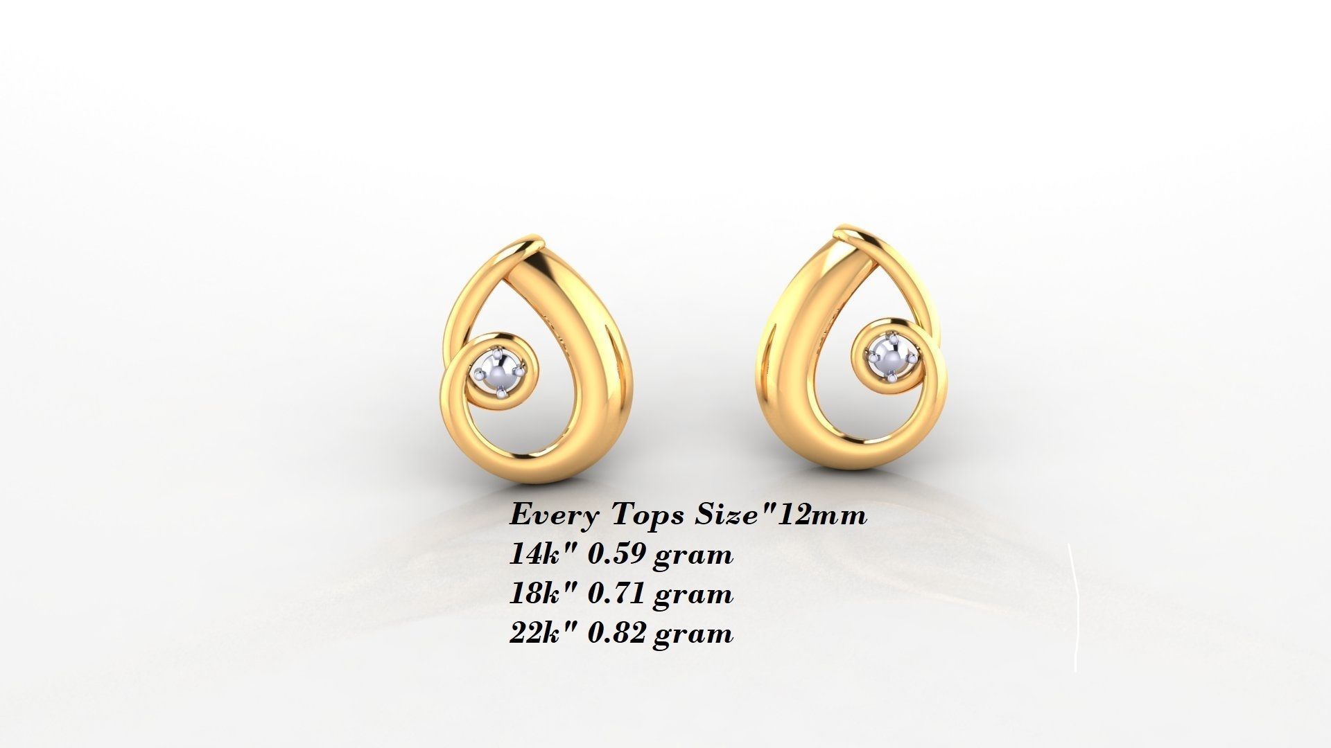 Earrings 50 3D print model_10