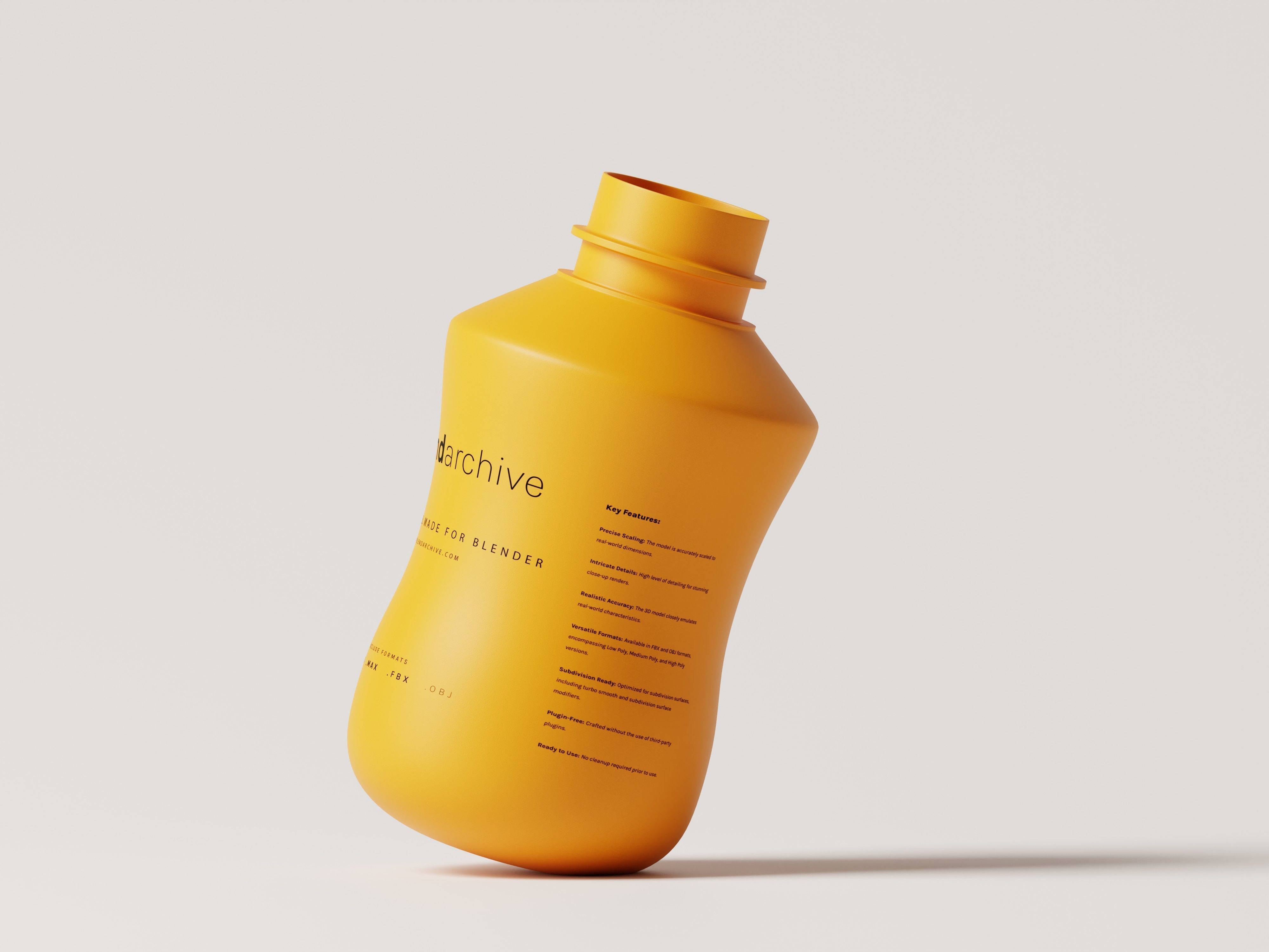 Cosmetic or Medicine Bottle Packaging 3D Model Low-poly 3D model_8