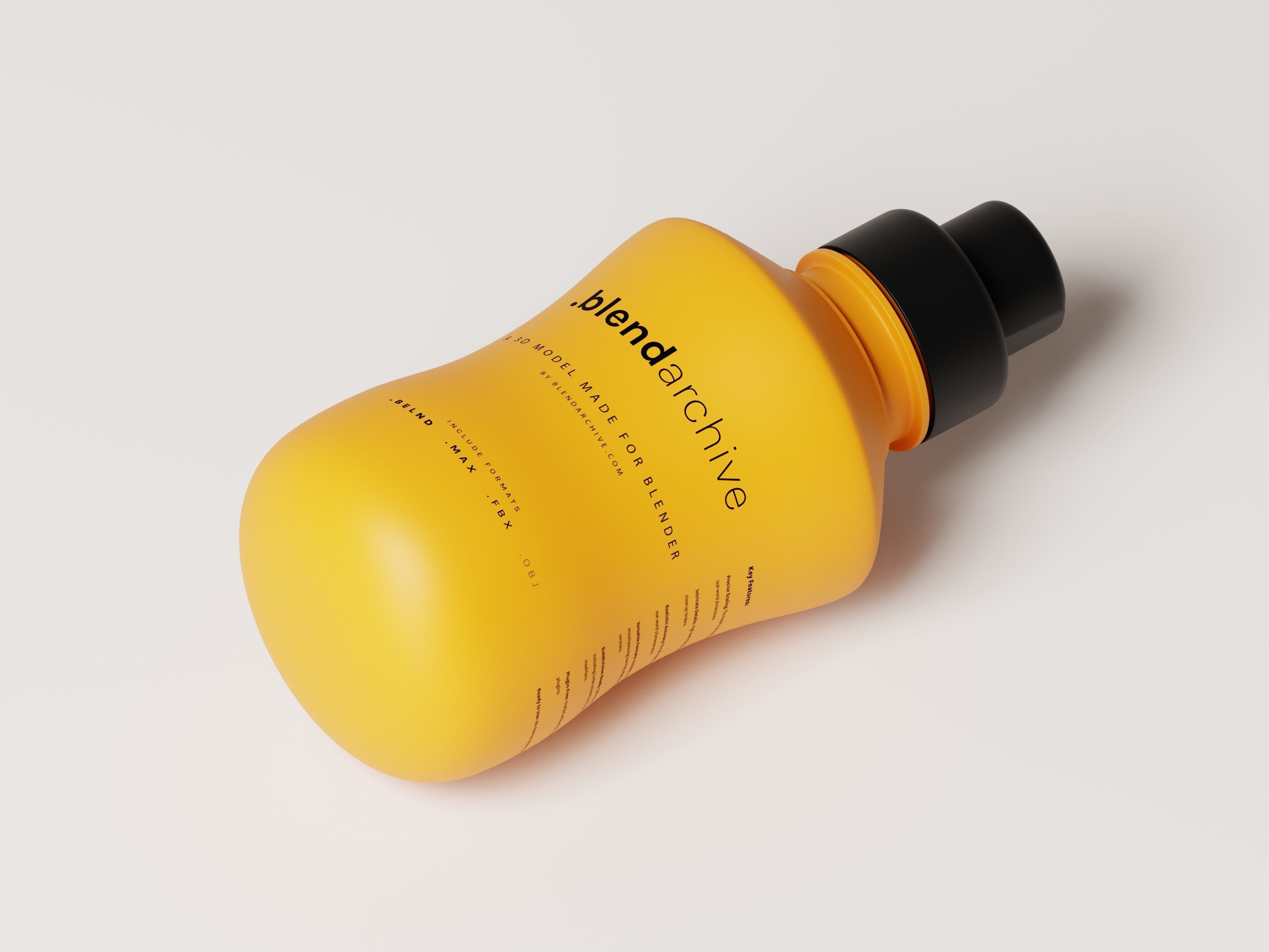 Cosmetic or Medicine Bottle Packaging 3D Model Low-poly 3D model_9