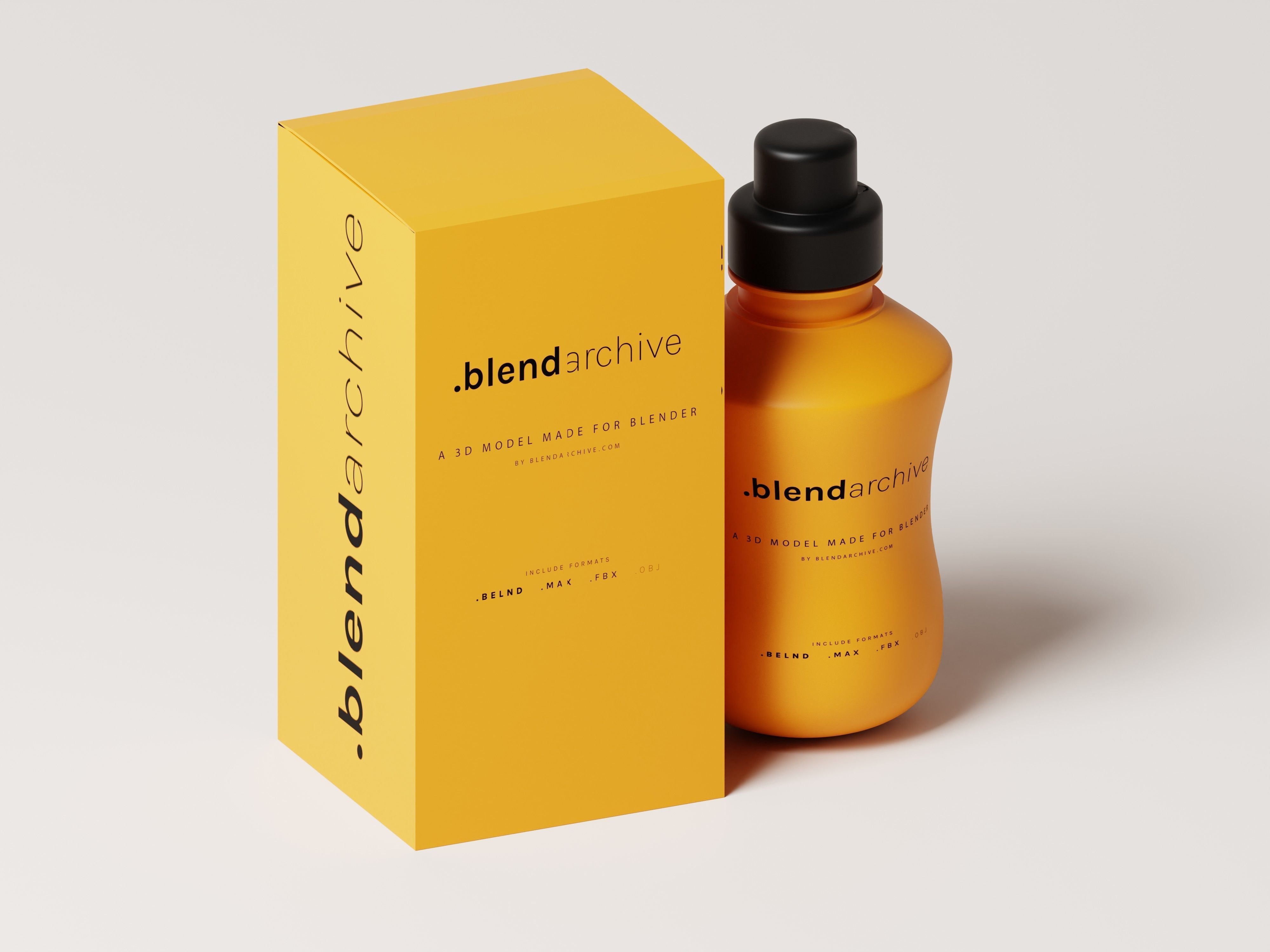 Cosmetic or Medicine Bottle Packaging 3D Model Low-poly 3D model_3