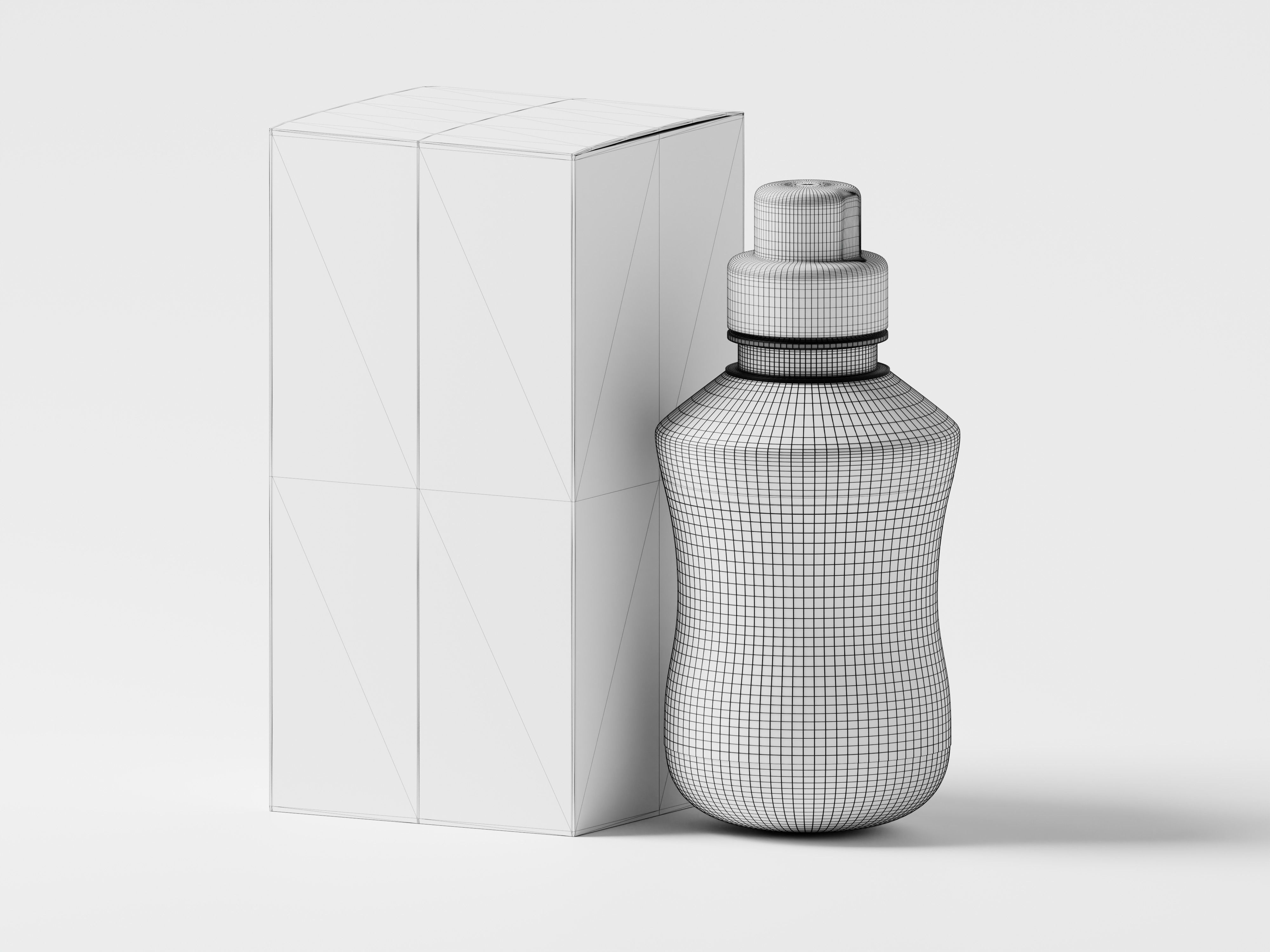 Cosmetic or Medicine Bottle Packaging 3D Model Low-poly 3D model_2