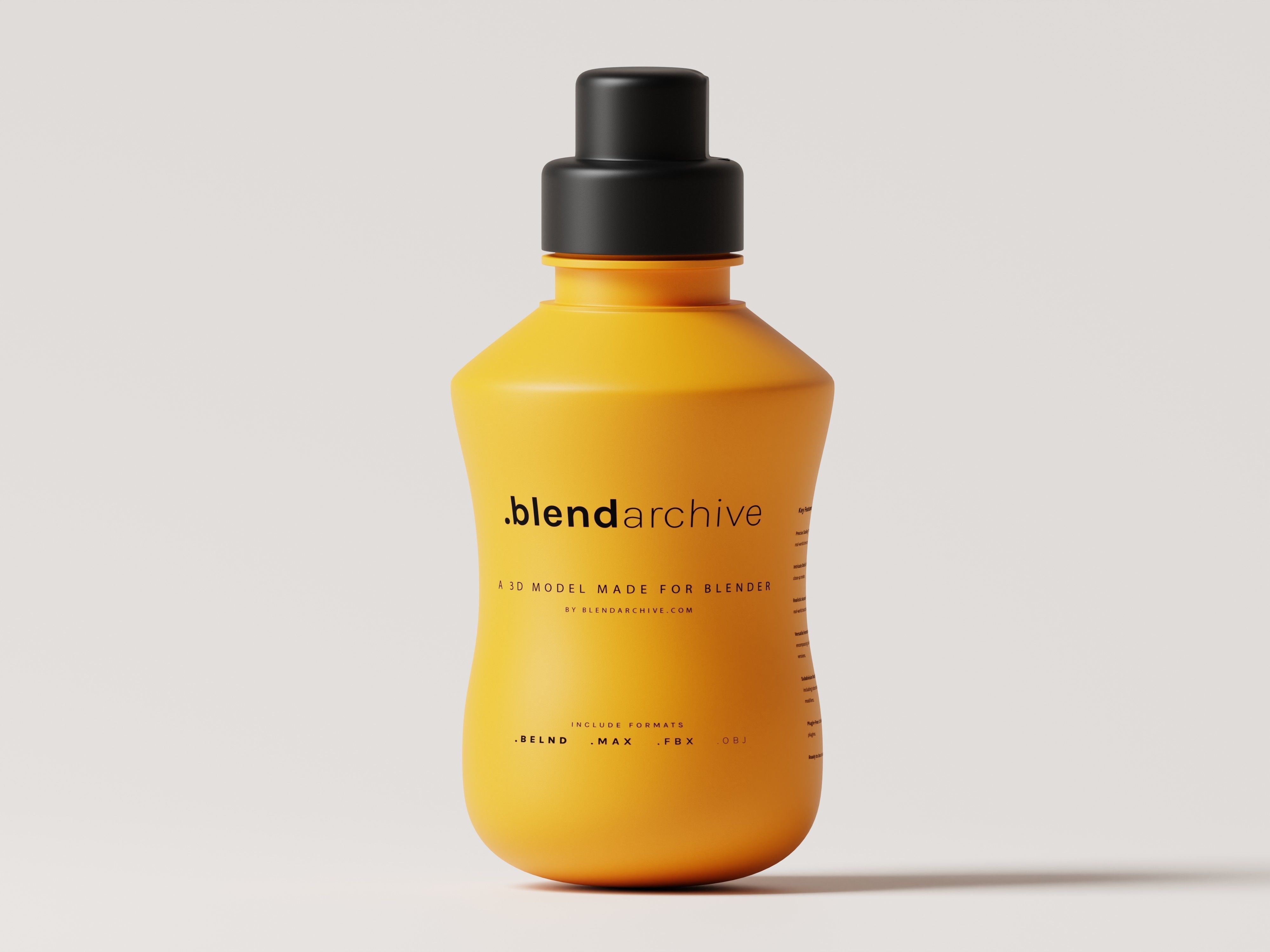 Cosmetic or Medicine Bottle Packaging 3D Model Low-poly 3D model_4