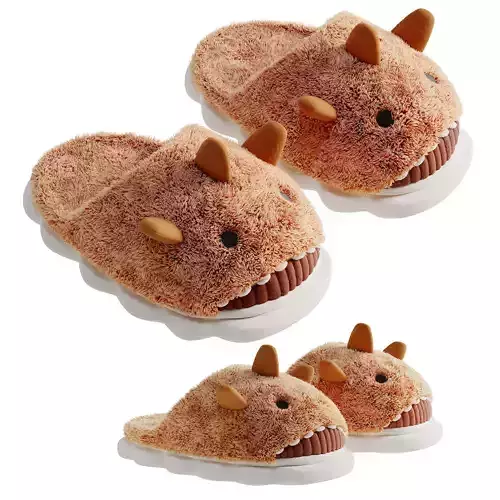 Childrens Shark Slippers Low-poly 3D model
