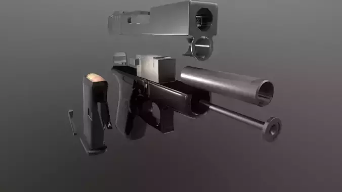 Model of the Glock43 pistol