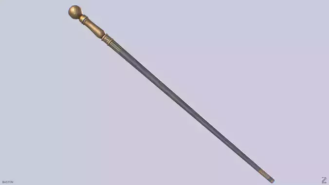 Baston Low-poly 3D model