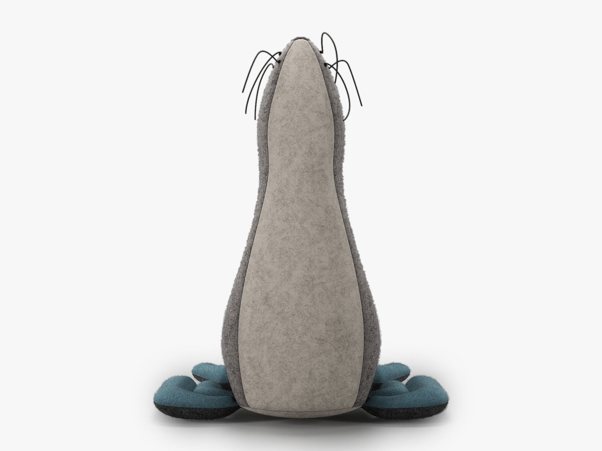 Carapau KALI Stuffed Toy Seal Low-poly 3D model_3