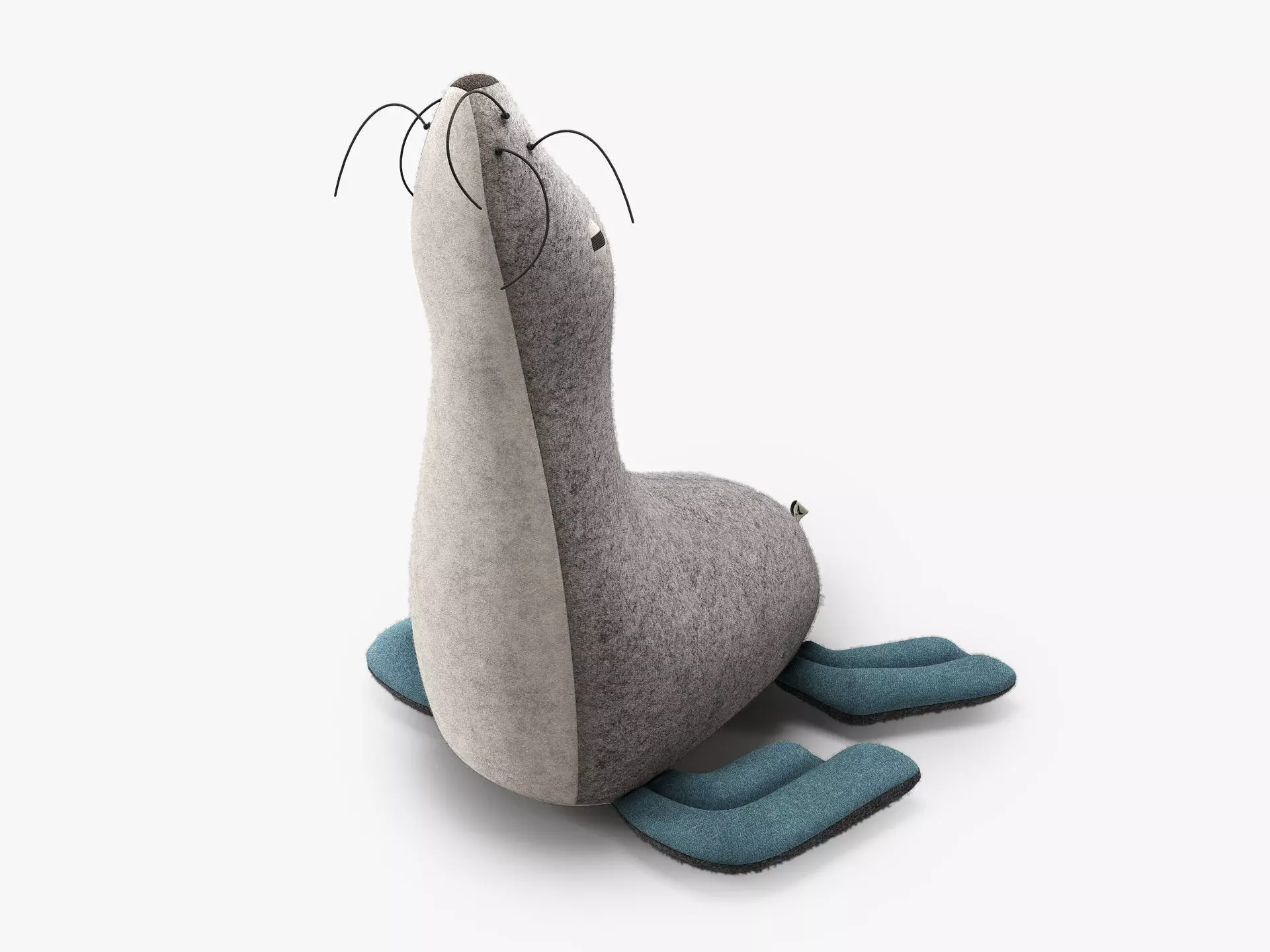 Carapau KALI Stuffed Toy Seal Low-poly 3D model_0