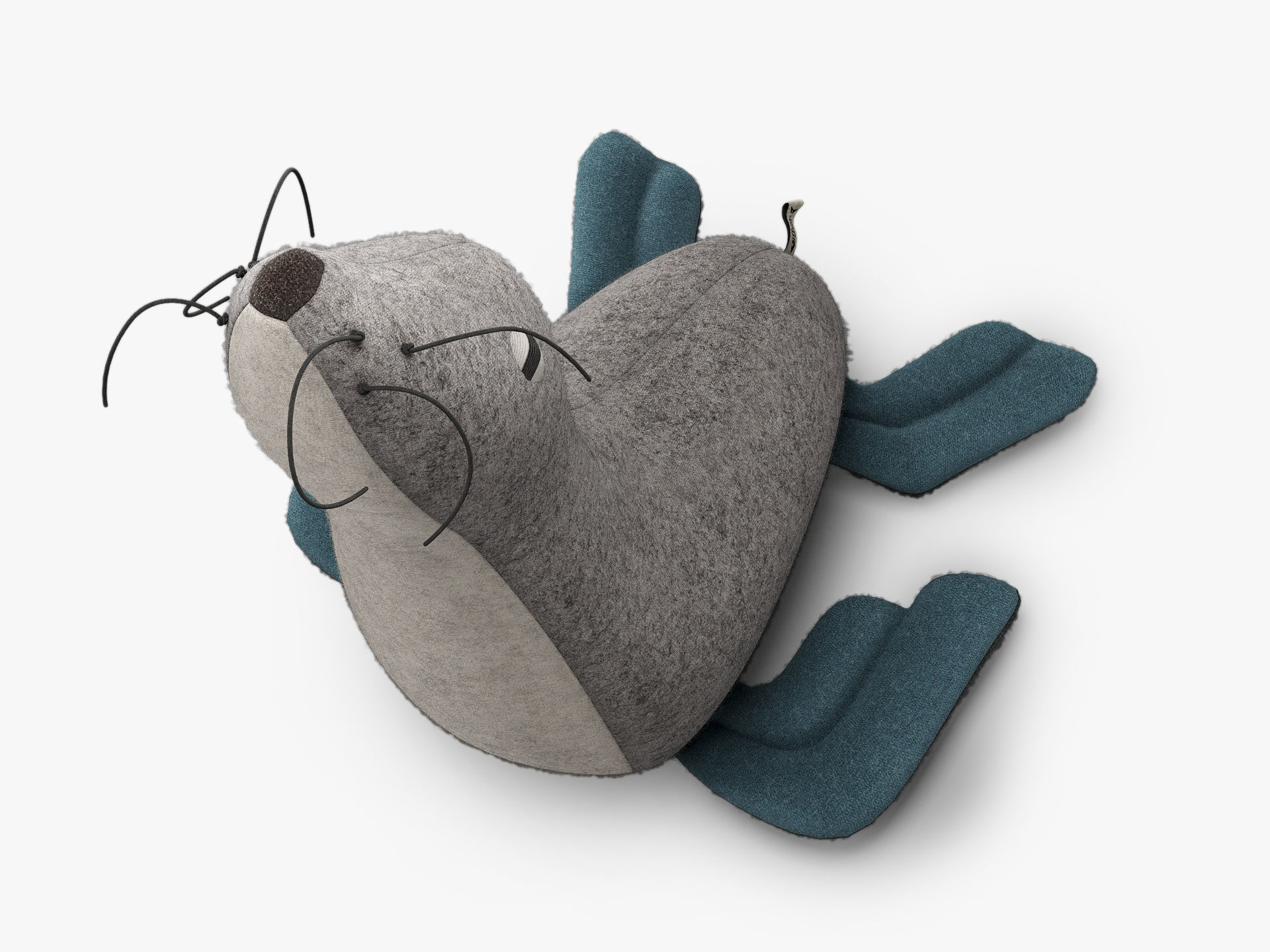 Carapau KALI Stuffed Toy Seal Low-poly 3D model_1