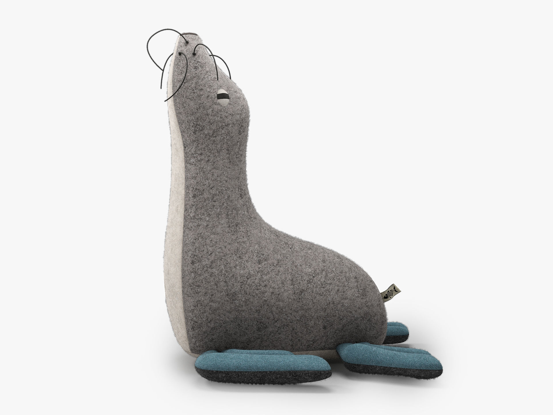 Carapau KALI Stuffed Toy Seal Low-poly 3D model_6