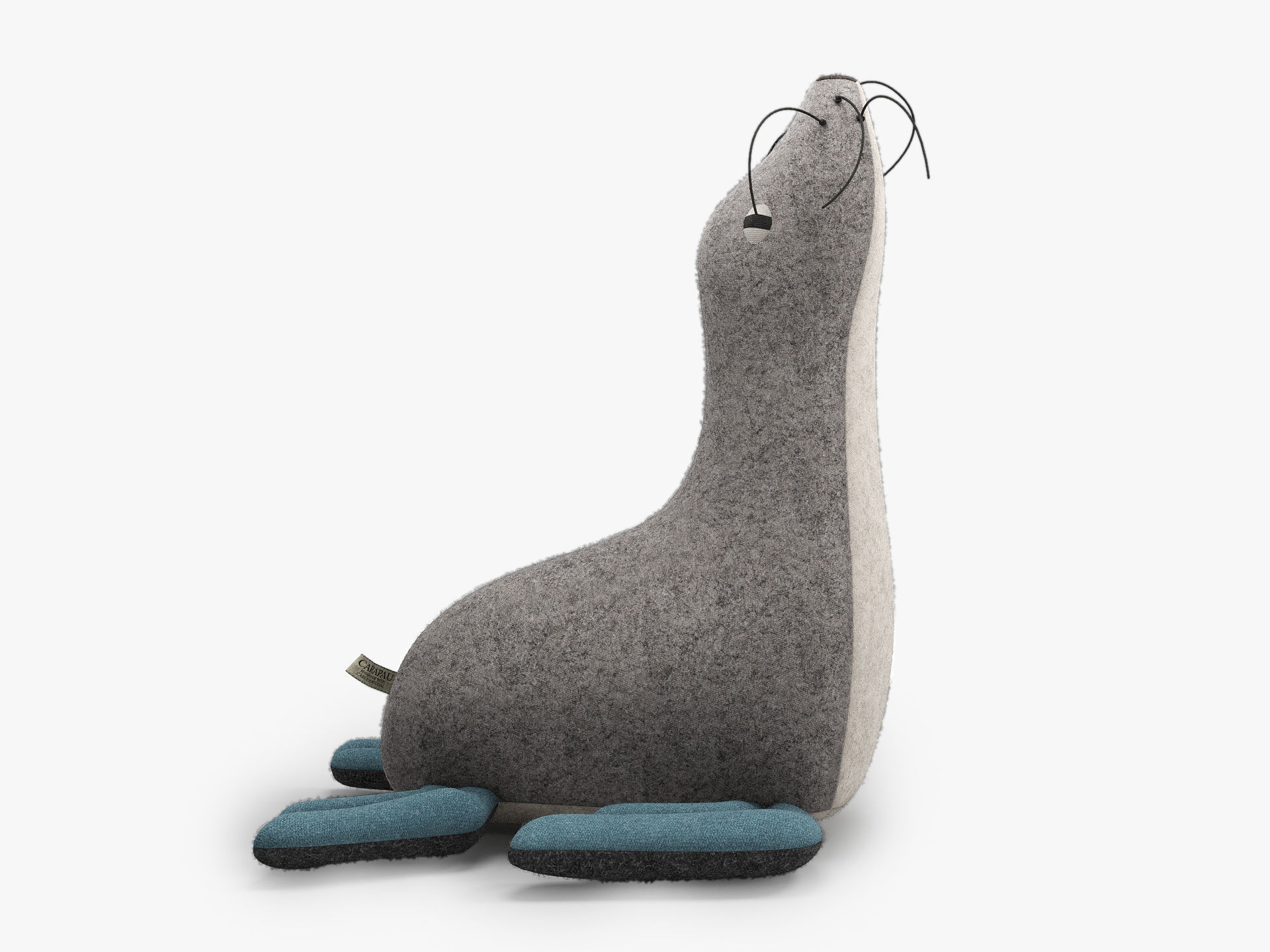 Carapau KALI Stuffed Toy Seal Low-poly 3D model_5