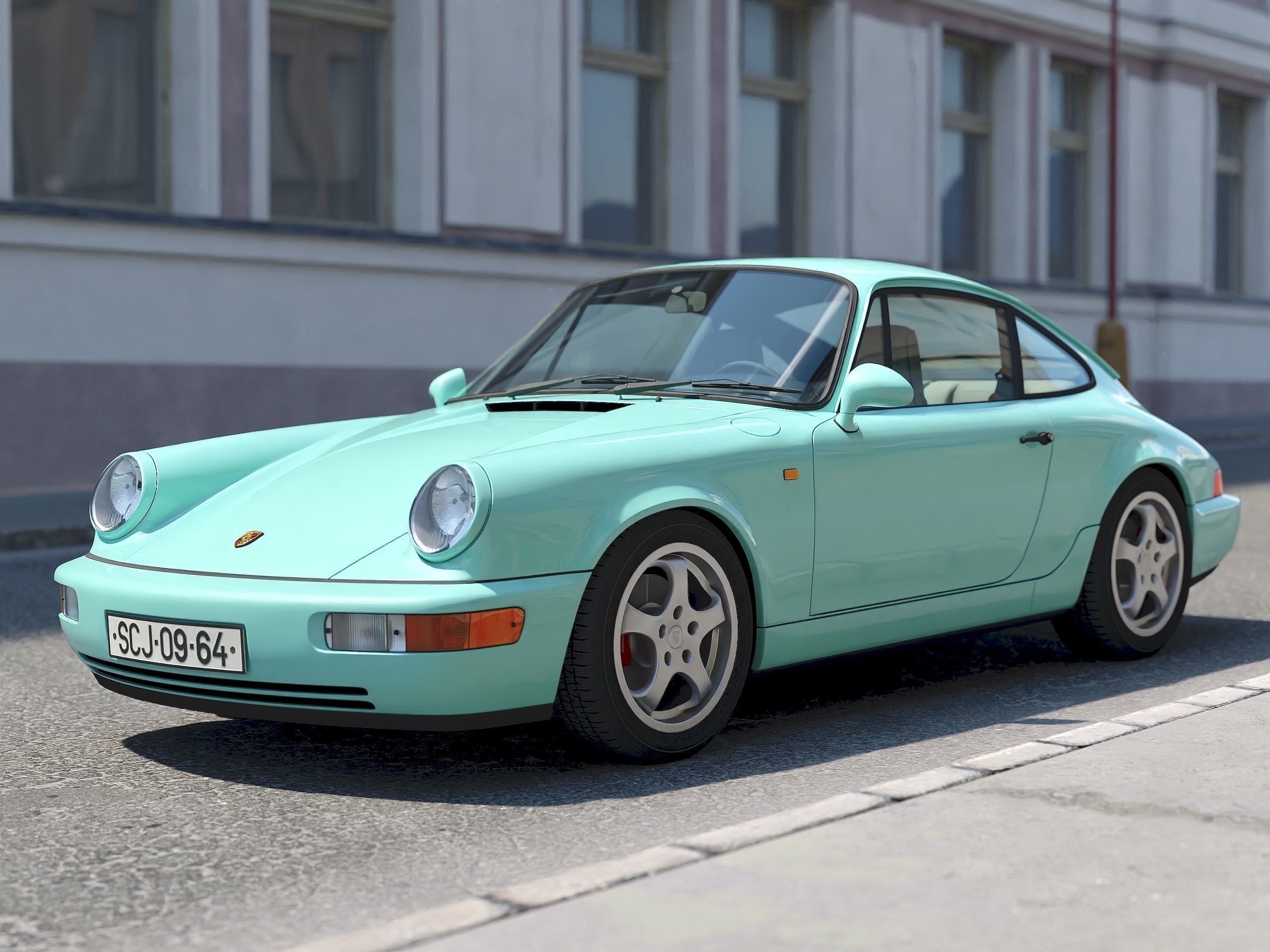 Porsche 911 1990 3D model_5
