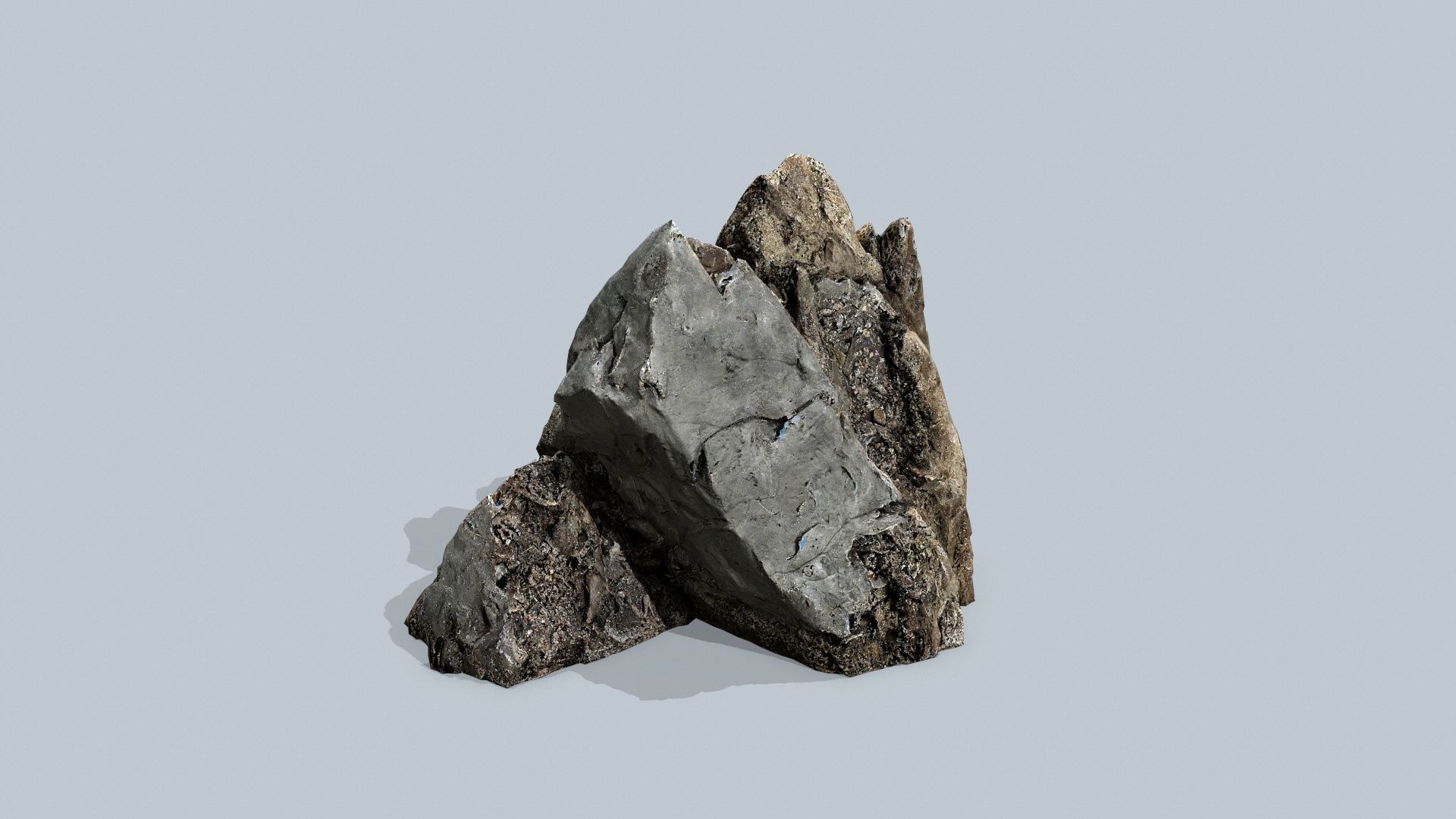 cliff rocks  Low-poly 3D model_9