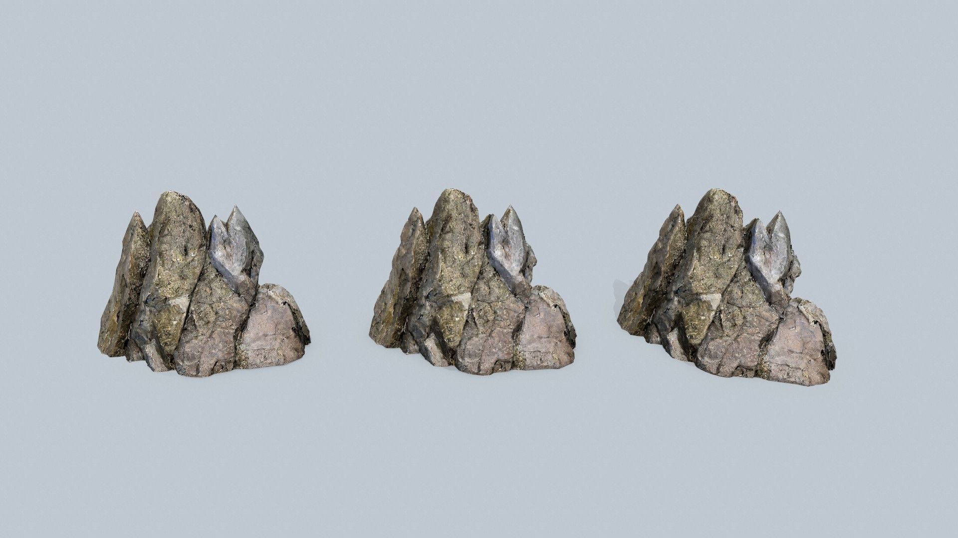 cliff rocks  Low-poly 3D model_14