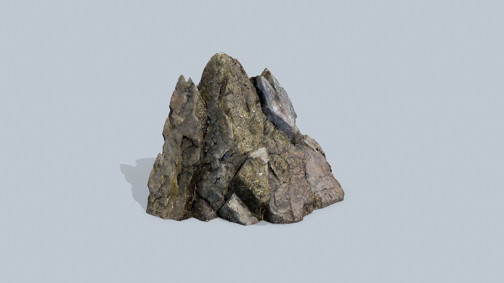cliff rocks  Low-poly 3D model_4
