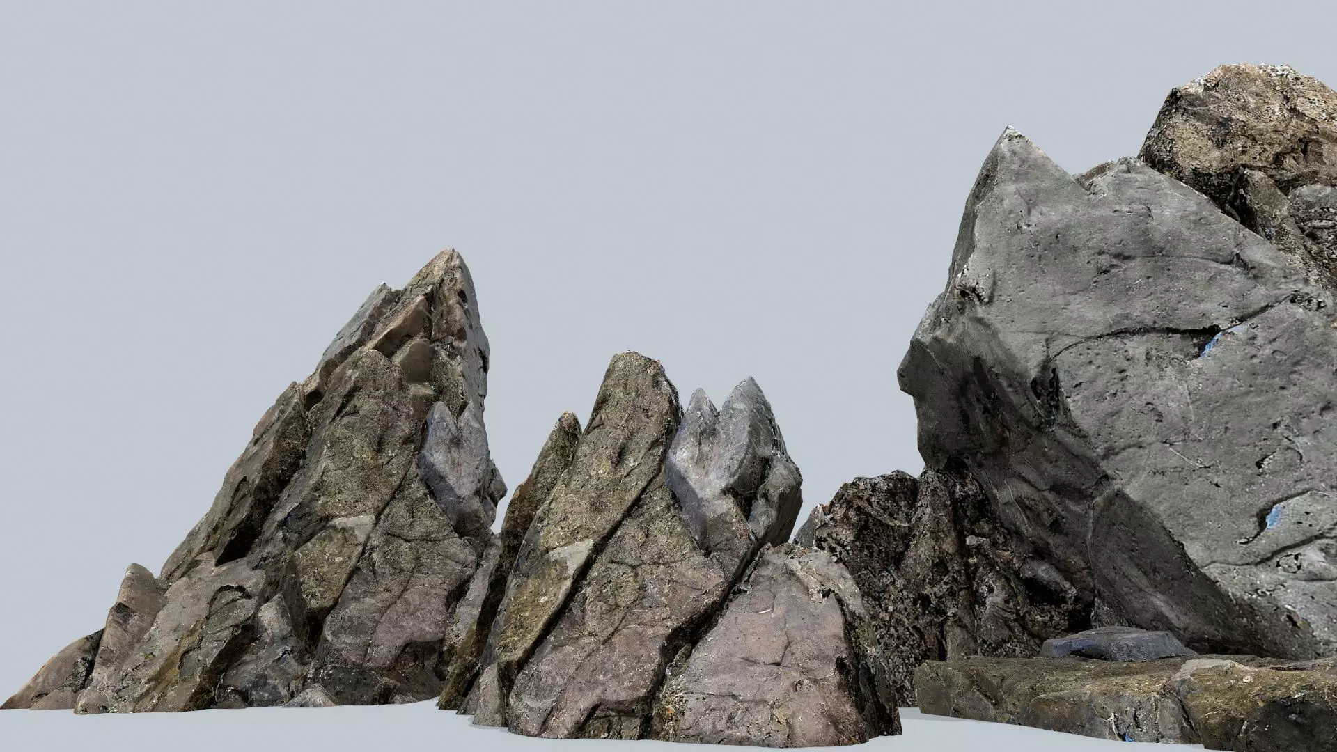 cliff rocks  Low-poly 3D model_0