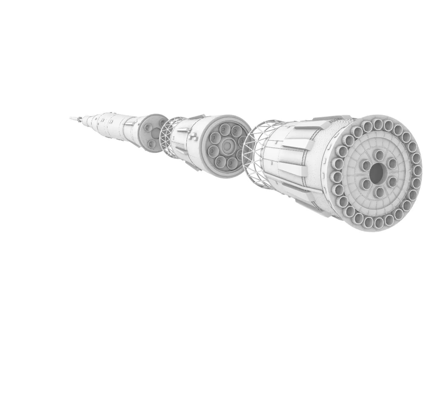 N1 rocket 3D print model 3D print model