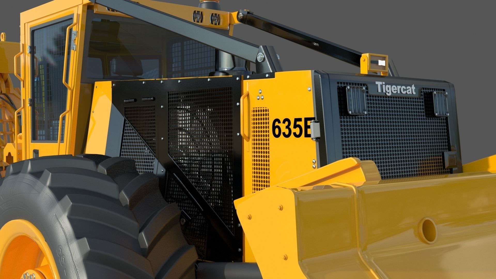 Tigercat Skidder Forestry Loader 635E 3D model_12