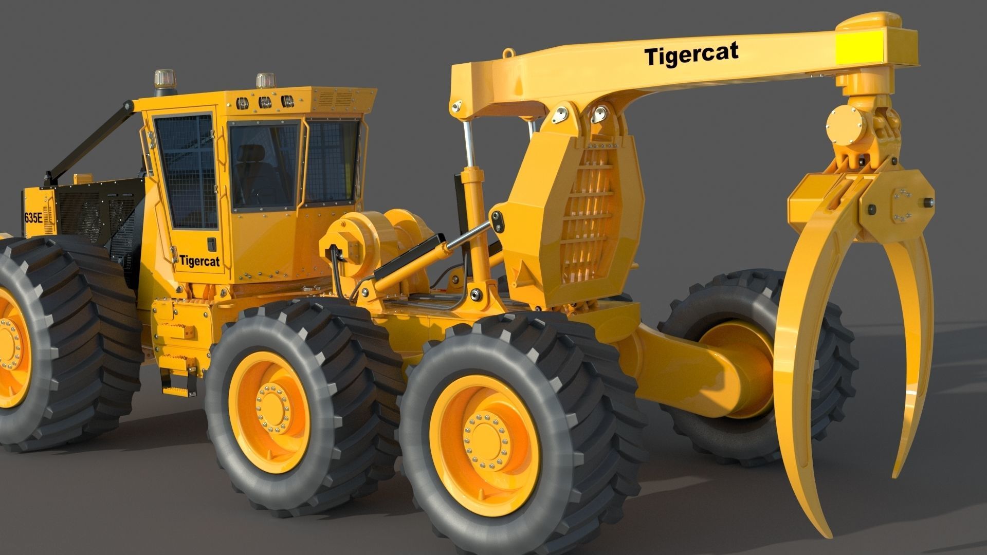 Tigercat Skidder Forestry Loader 635E 3D model_10