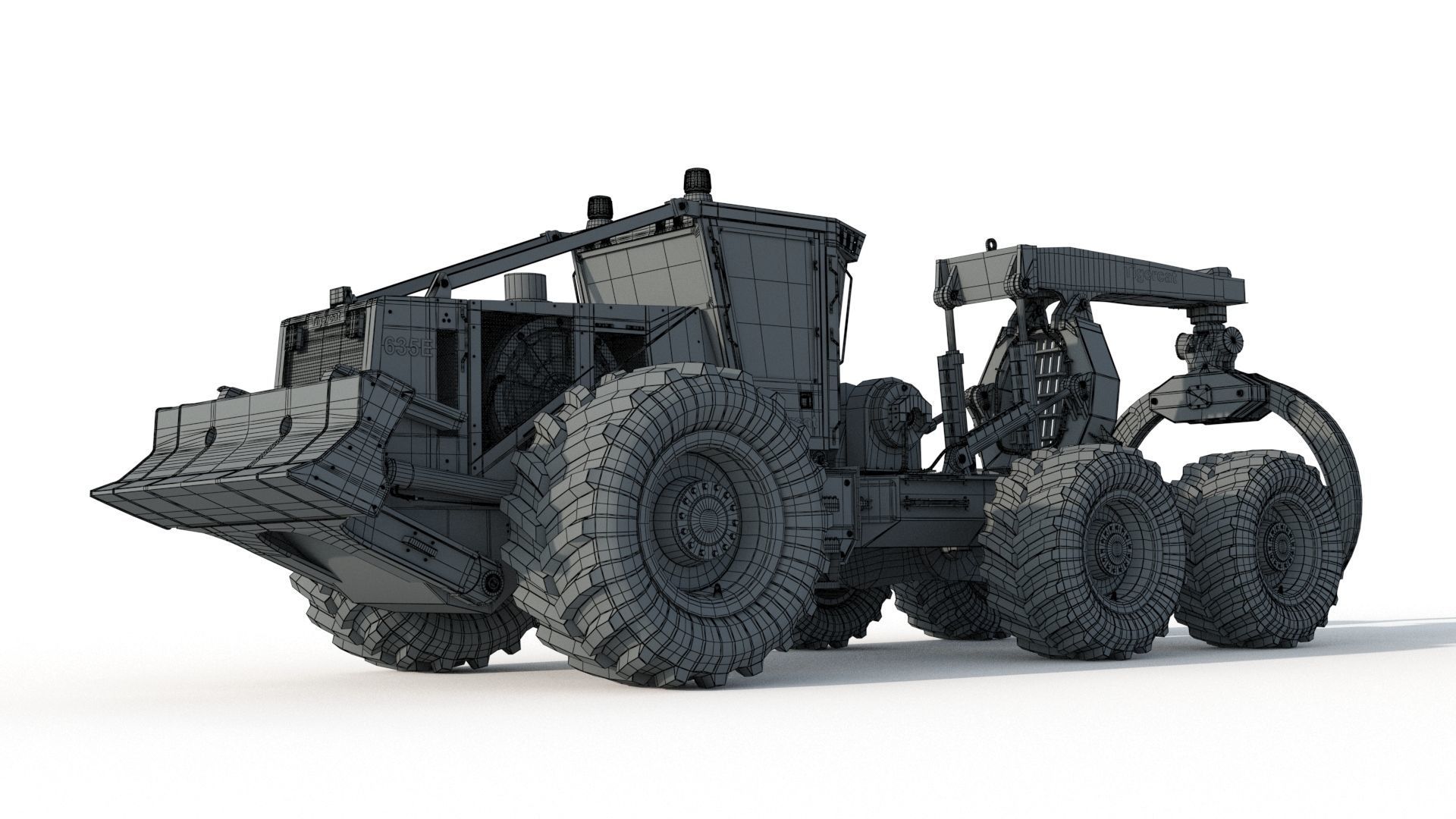 Tigercat Skidder Forestry Loader 635E 3D model_19