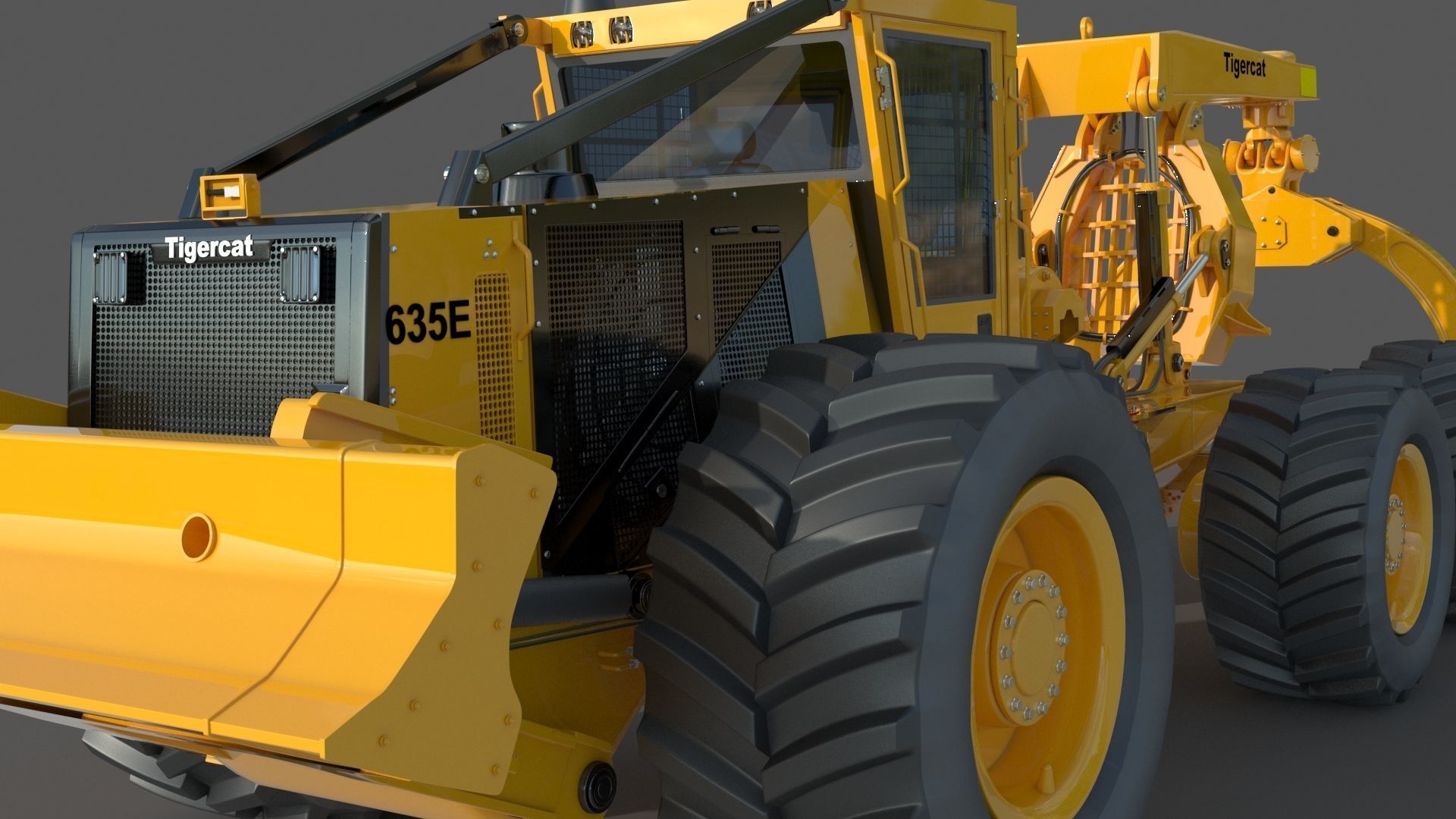 Tigercat Skidder Forestry Loader 635E 3D model_8