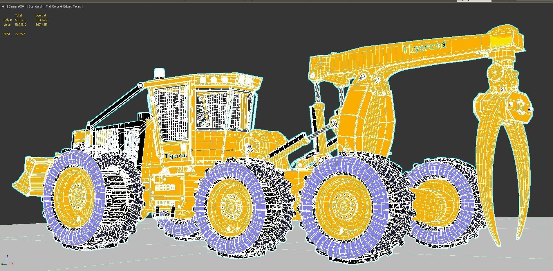 Tigercat Skidder Forestry Loader 635E 3D model_14