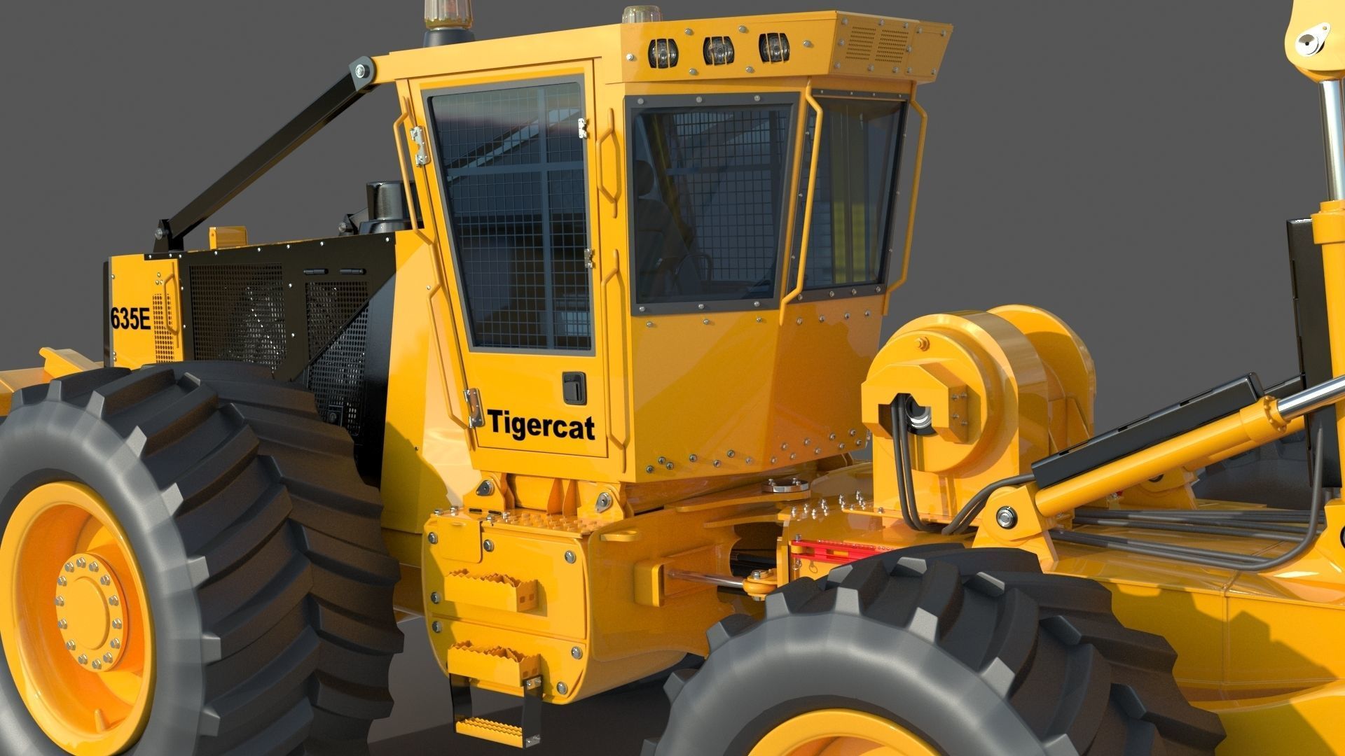 Tigercat Skidder Forestry Loader 635E 3D model_9