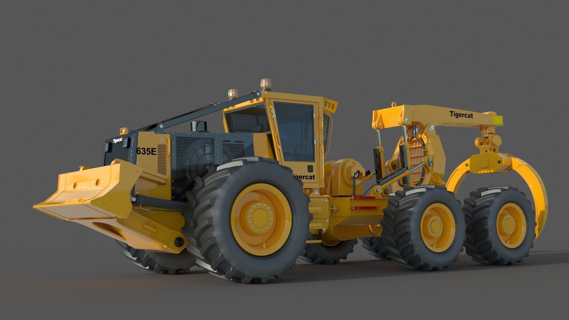 Tigercat Skidder Forestry Loader 635E 3D model_6