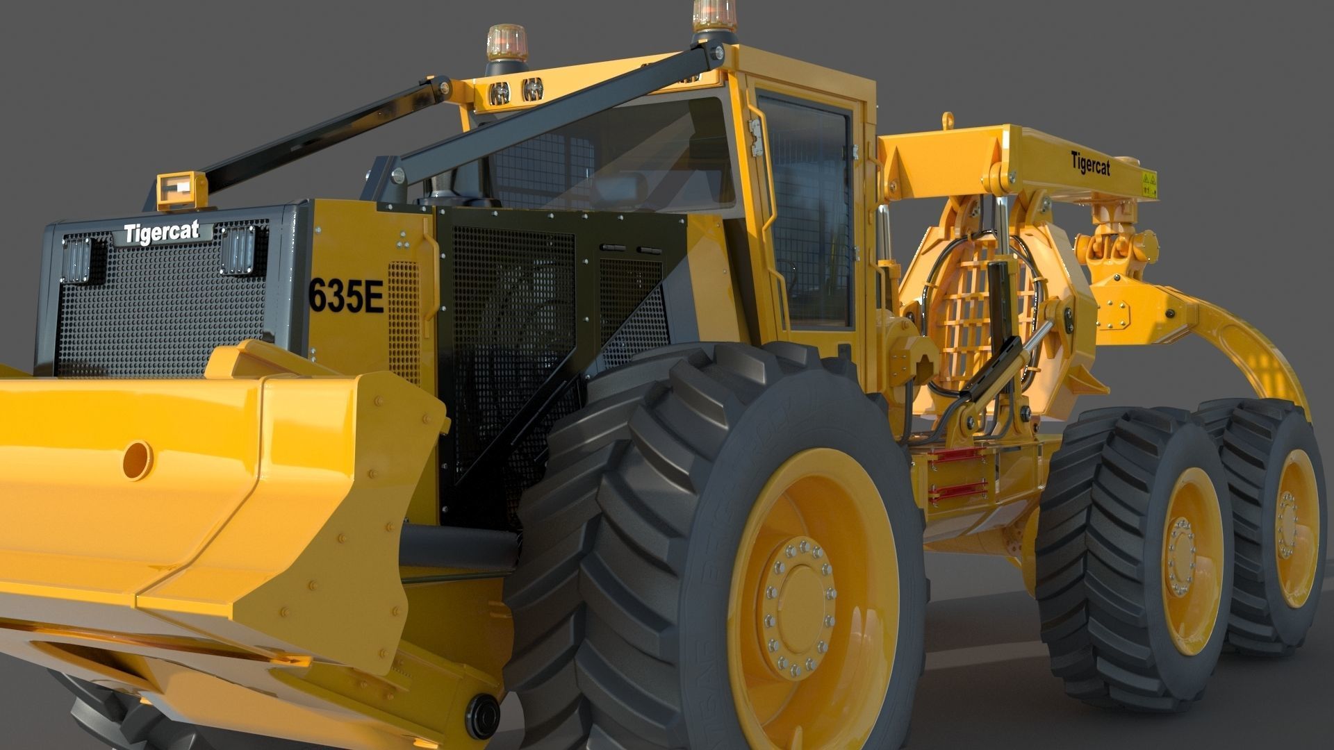 Tigercat Skidder Forestry Loader 635E 3D model_13