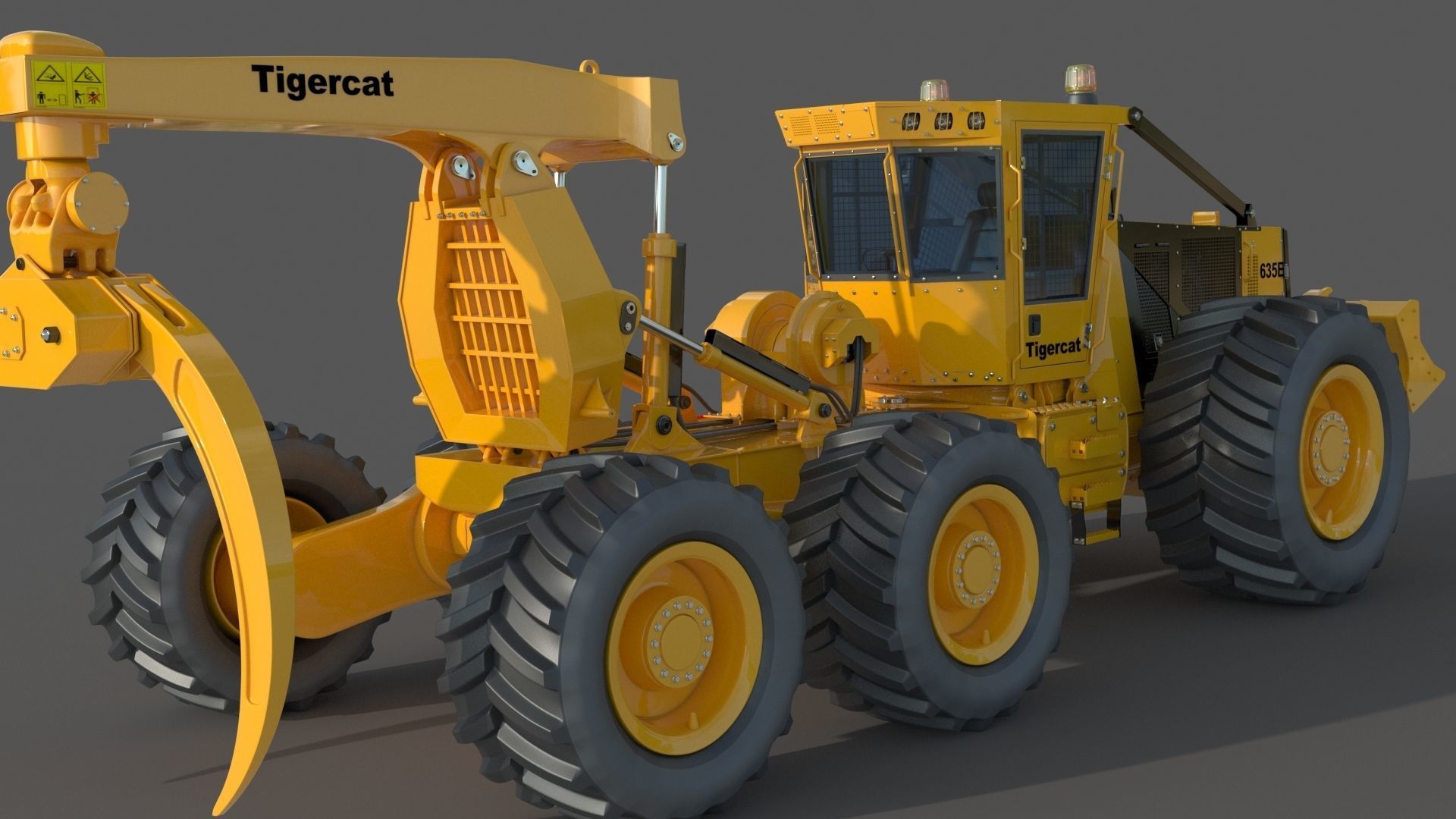Tigercat Skidder Forestry Loader 635E 3D model_11