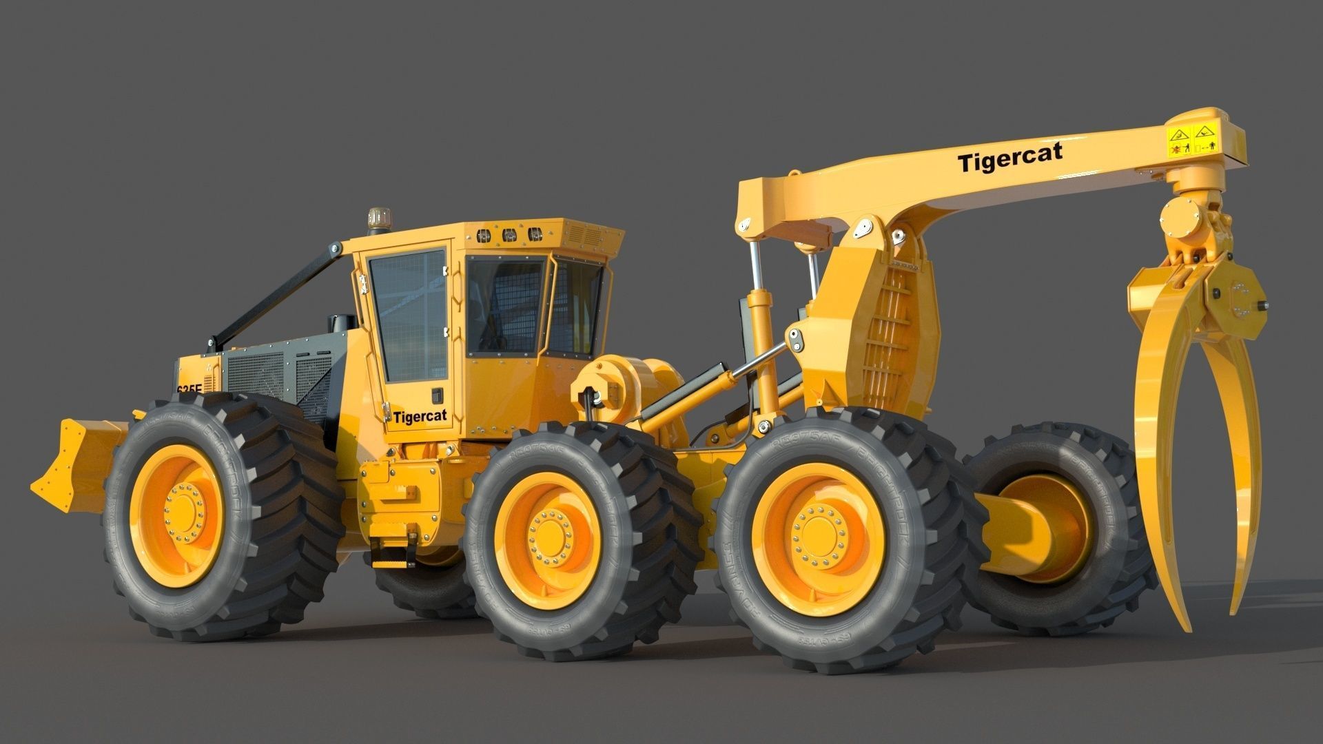 Tigercat Skidder Forestry Loader 635E 3D model_2
