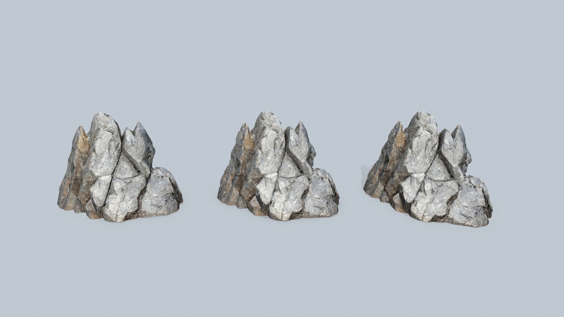 cliff rocks  Low-poly 3D model_13
