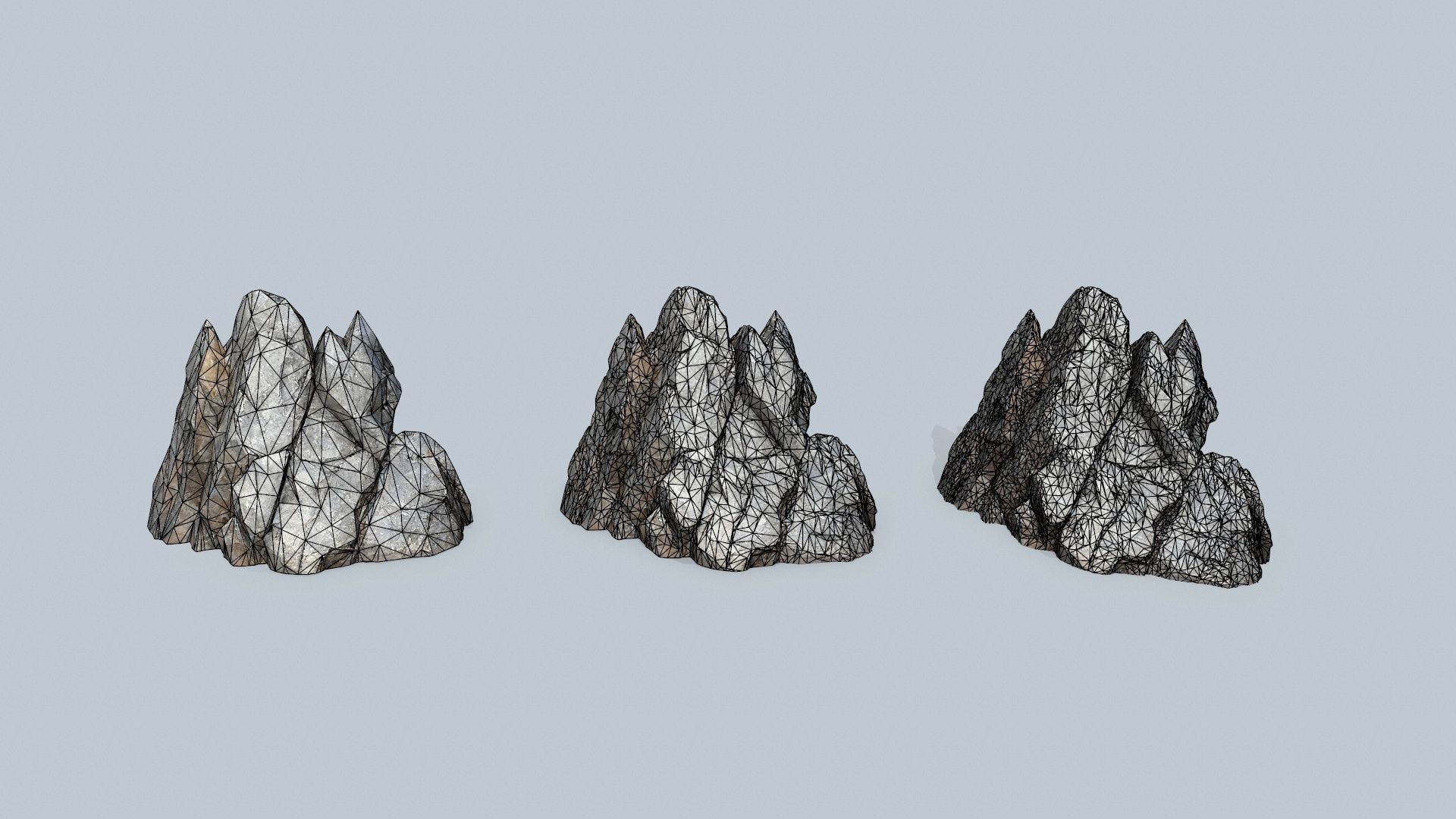 cliff rocks  Low-poly 3D model_14