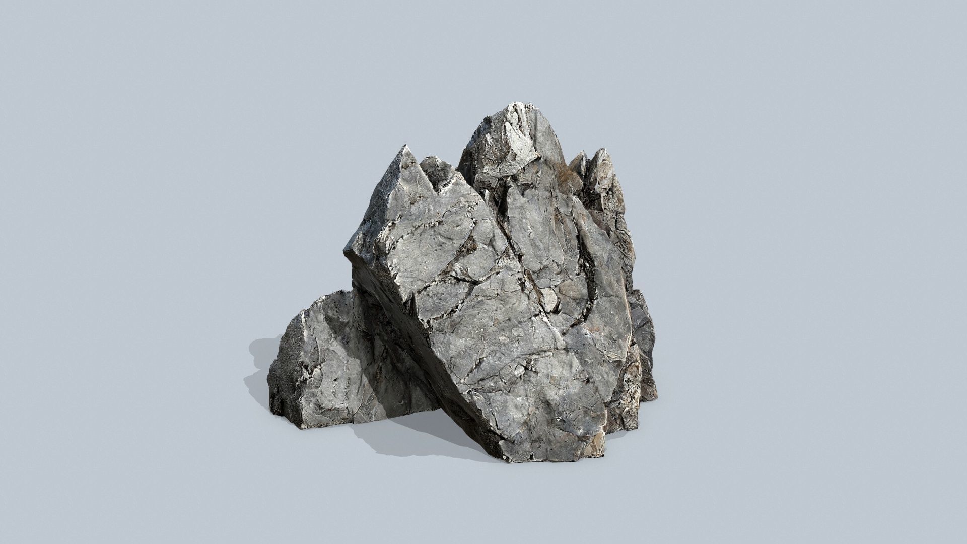cliff rocks  Low-poly 3D model_8