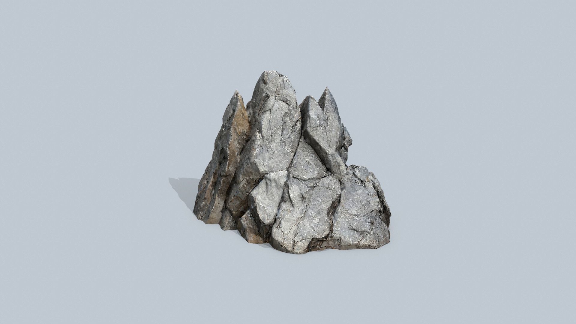 cliff rocks  Low-poly 3D model_3