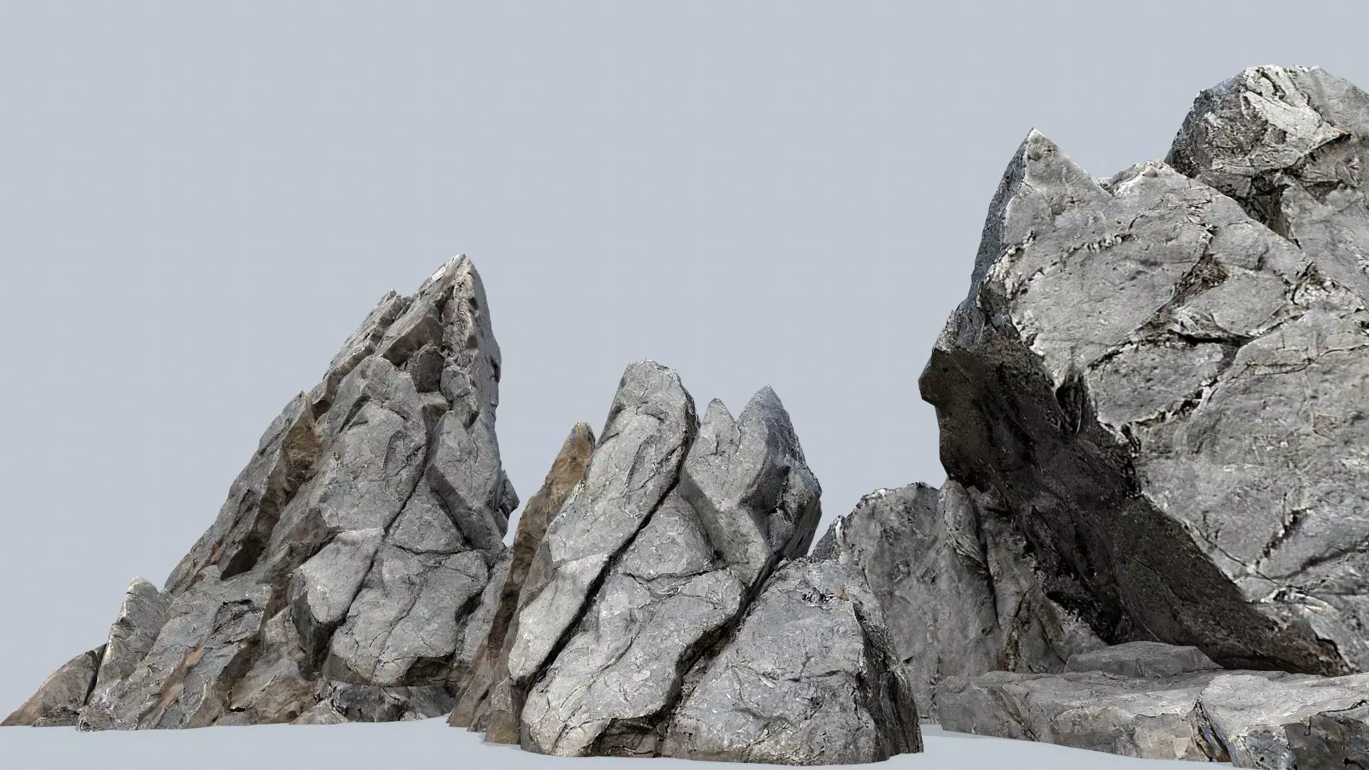 cliff rocks  Low-poly 3D model_0