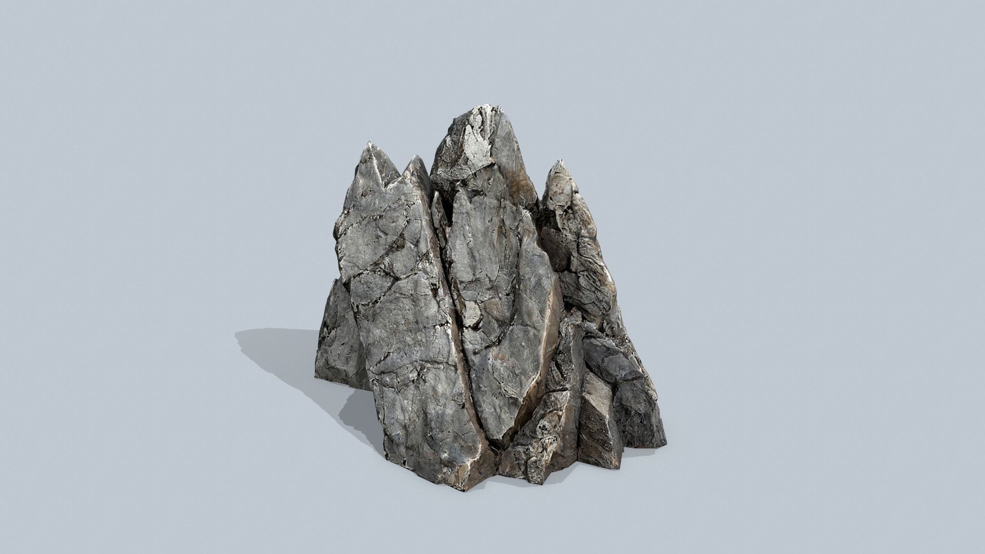 cliff rocks  Low-poly 3D model_7