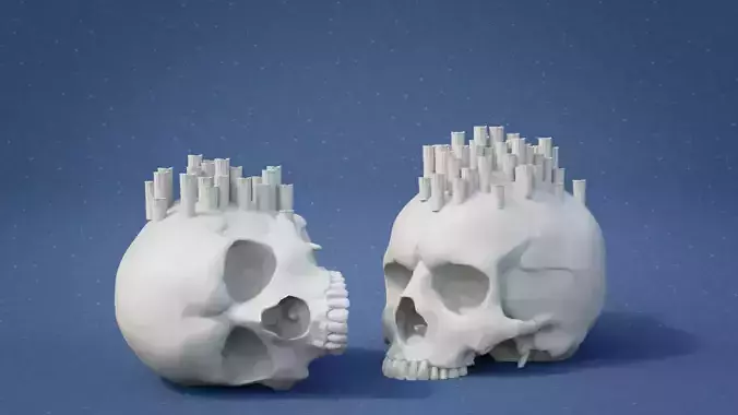 Floor Skull Candle