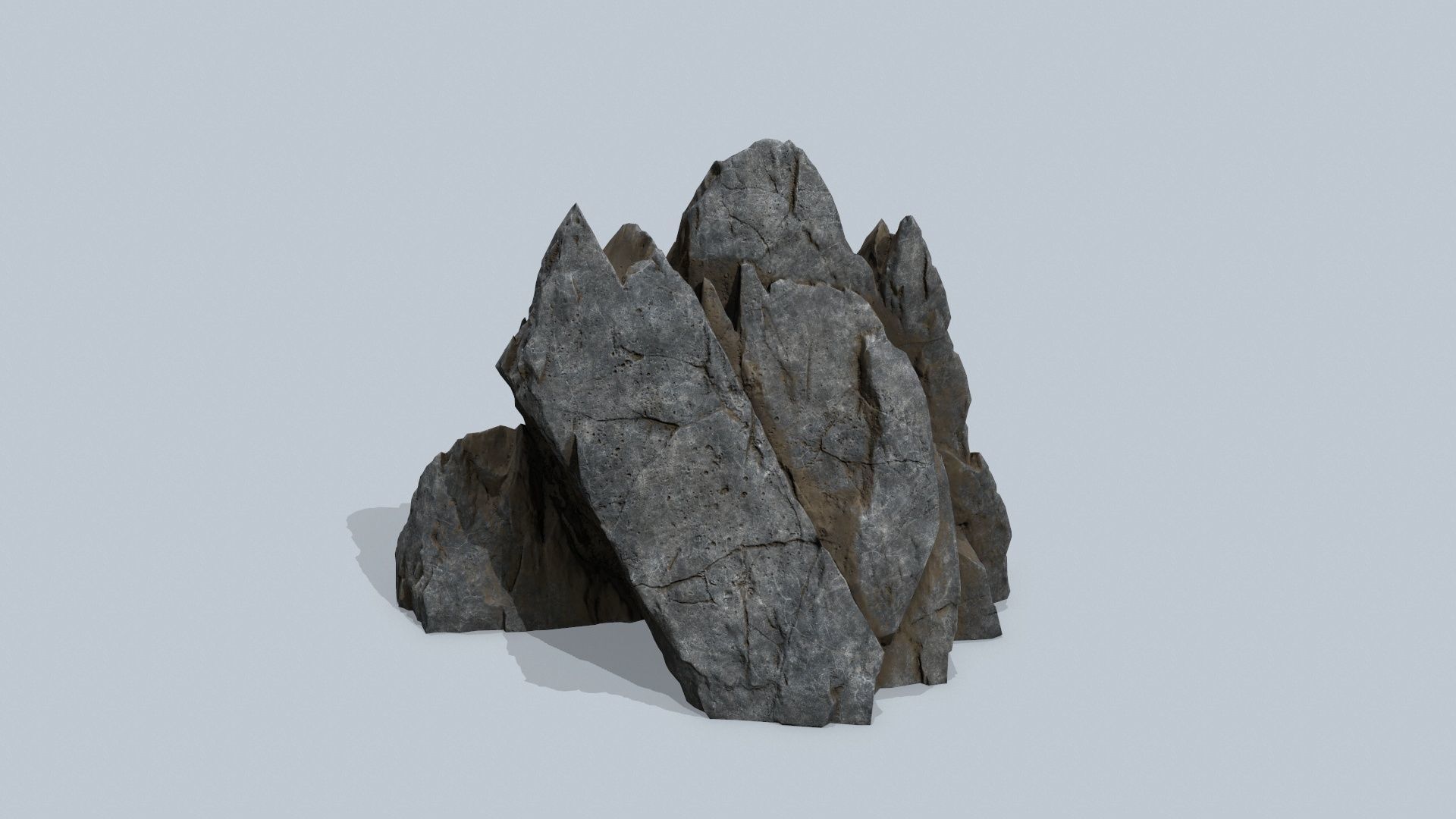 cliff rocks  Low-poly 3D model_7