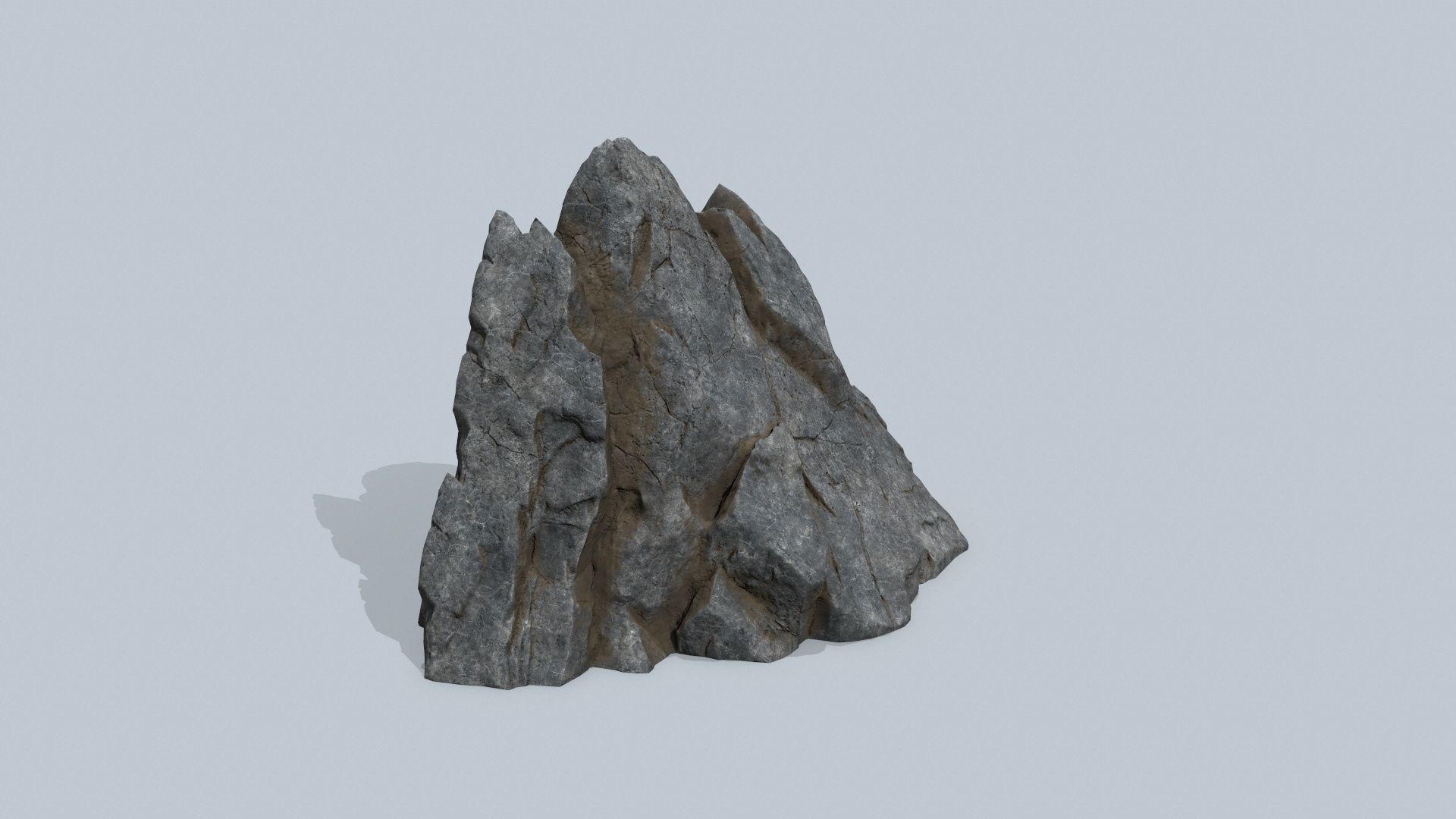 cliff rocks  Low-poly 3D model_4