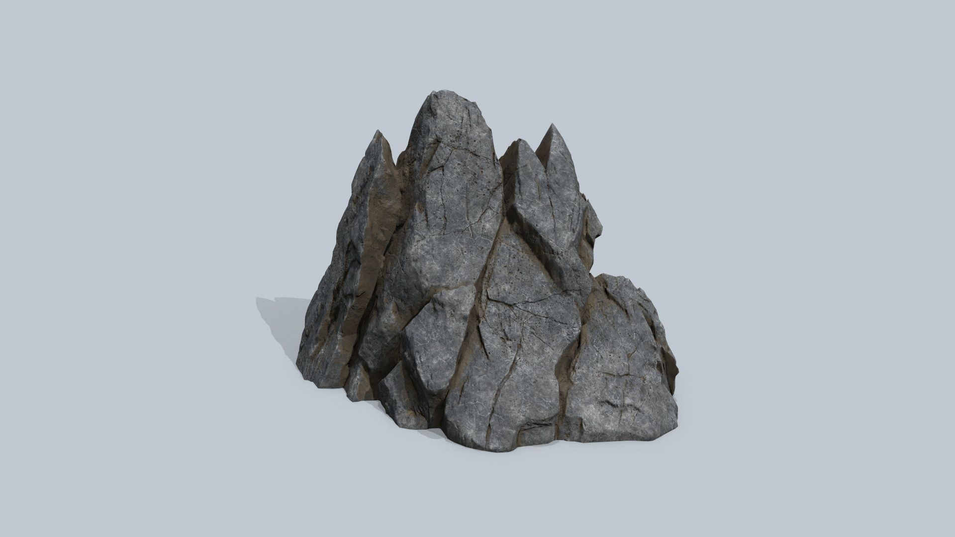 cliff rocks  Low-poly 3D model_3