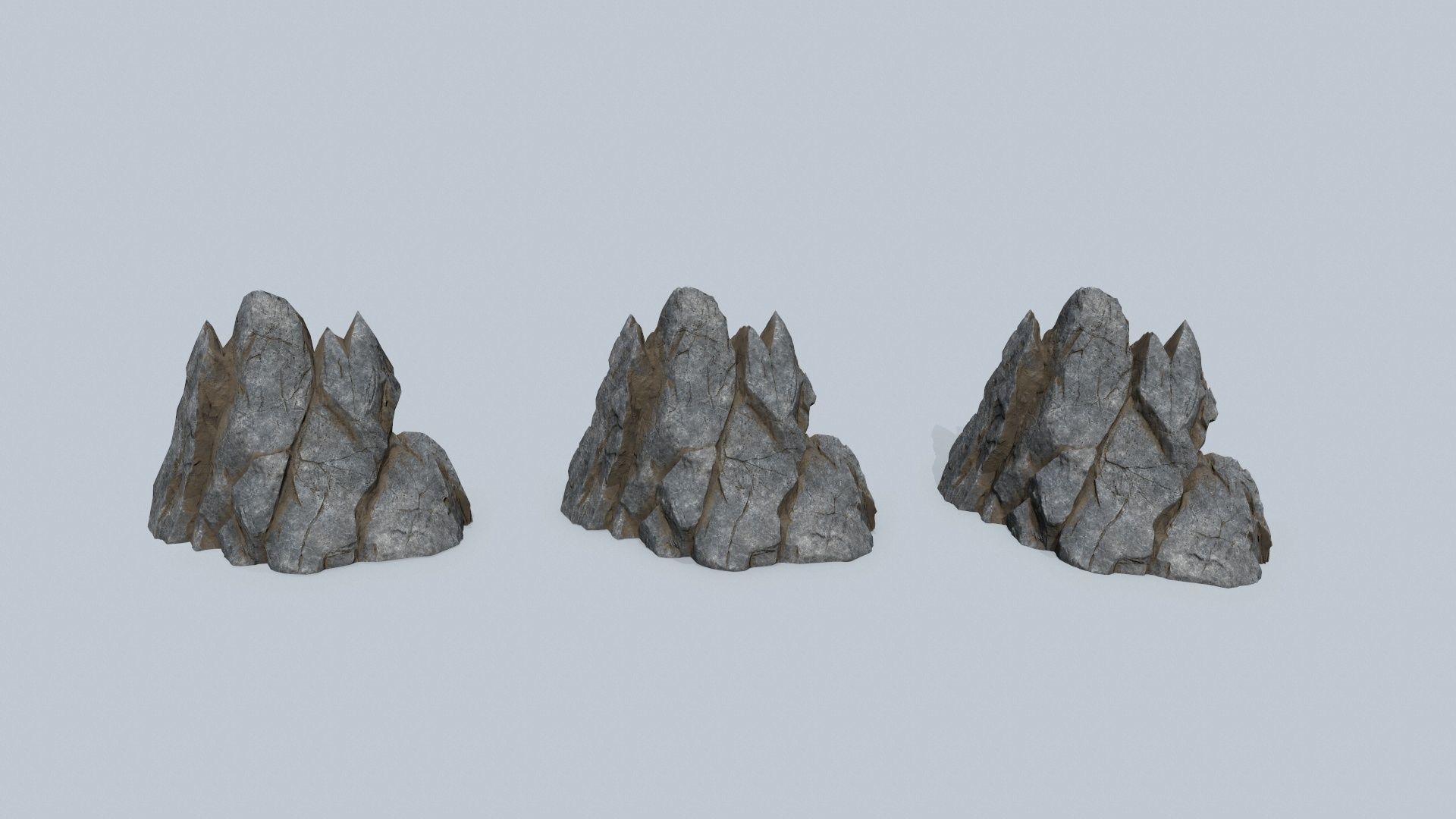 cliff rocks  Low-poly 3D model_12