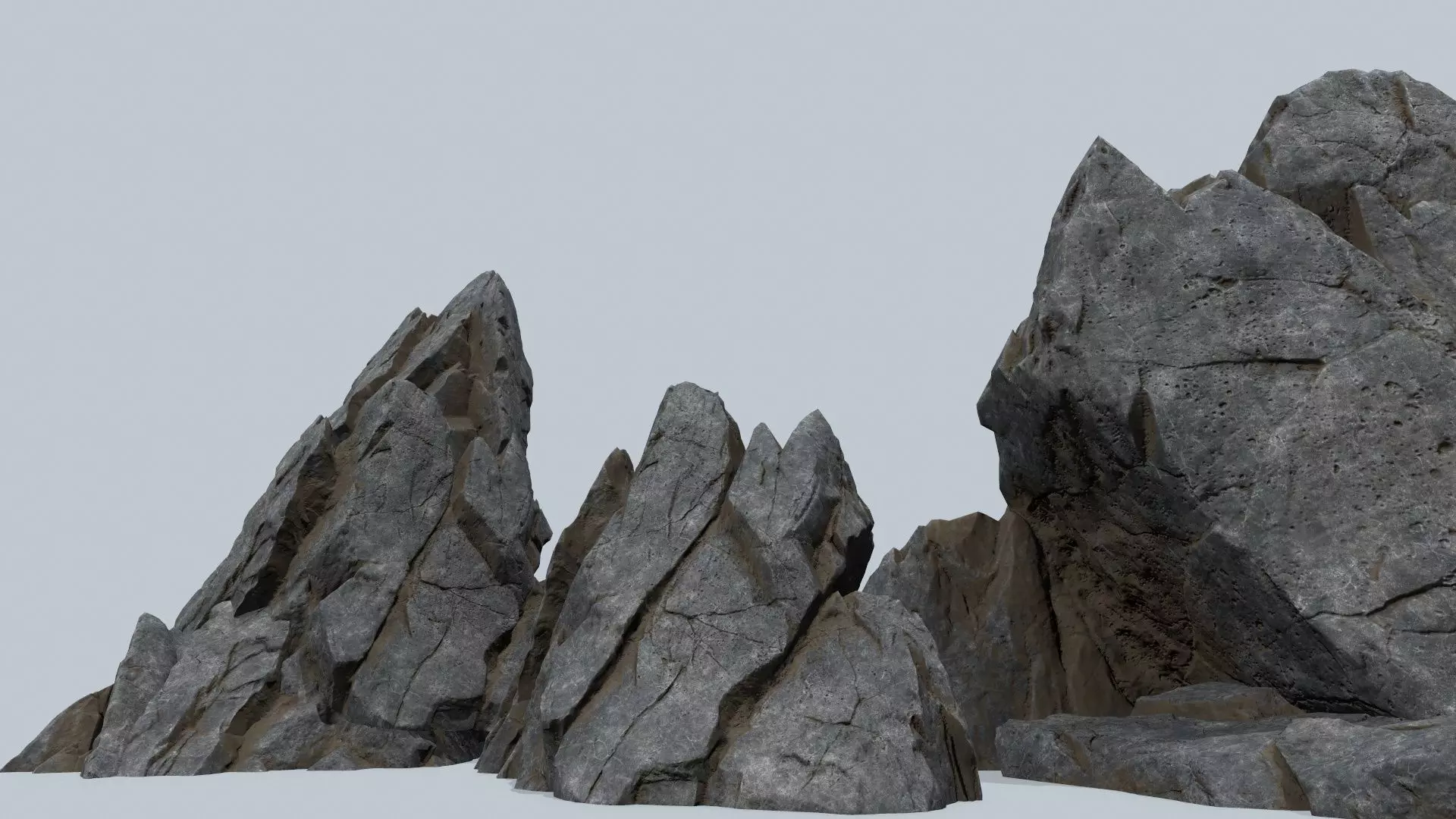 cliff rocks  Low-poly 3D model_0